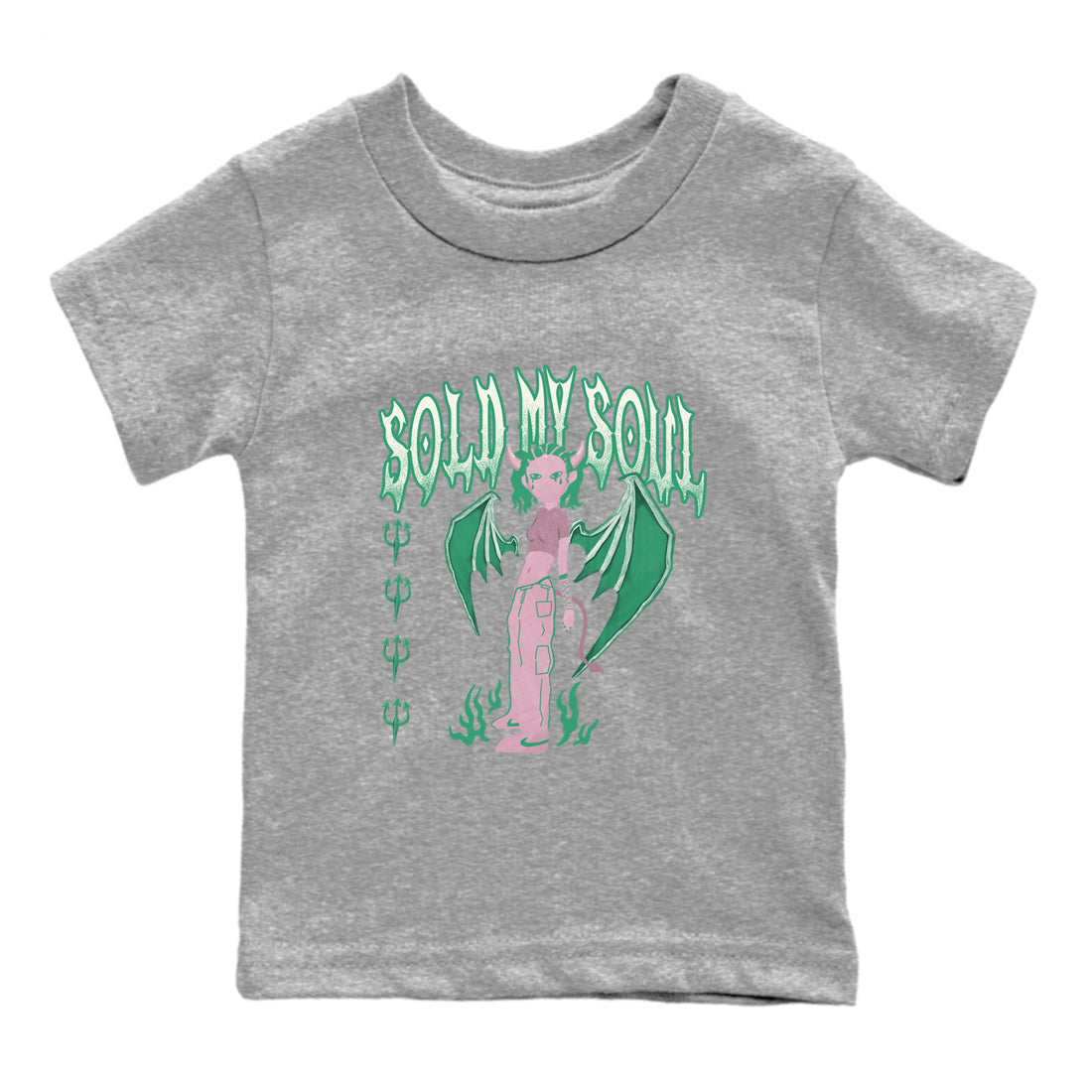 Dunk Medium Soft Pink Malachite shirt to match jordans Sold My Soul sneaker tees Dunk Medium Soft Pink Malachite Drip Gear Zone baby toddler Heather Grey 2 cotton Shirt