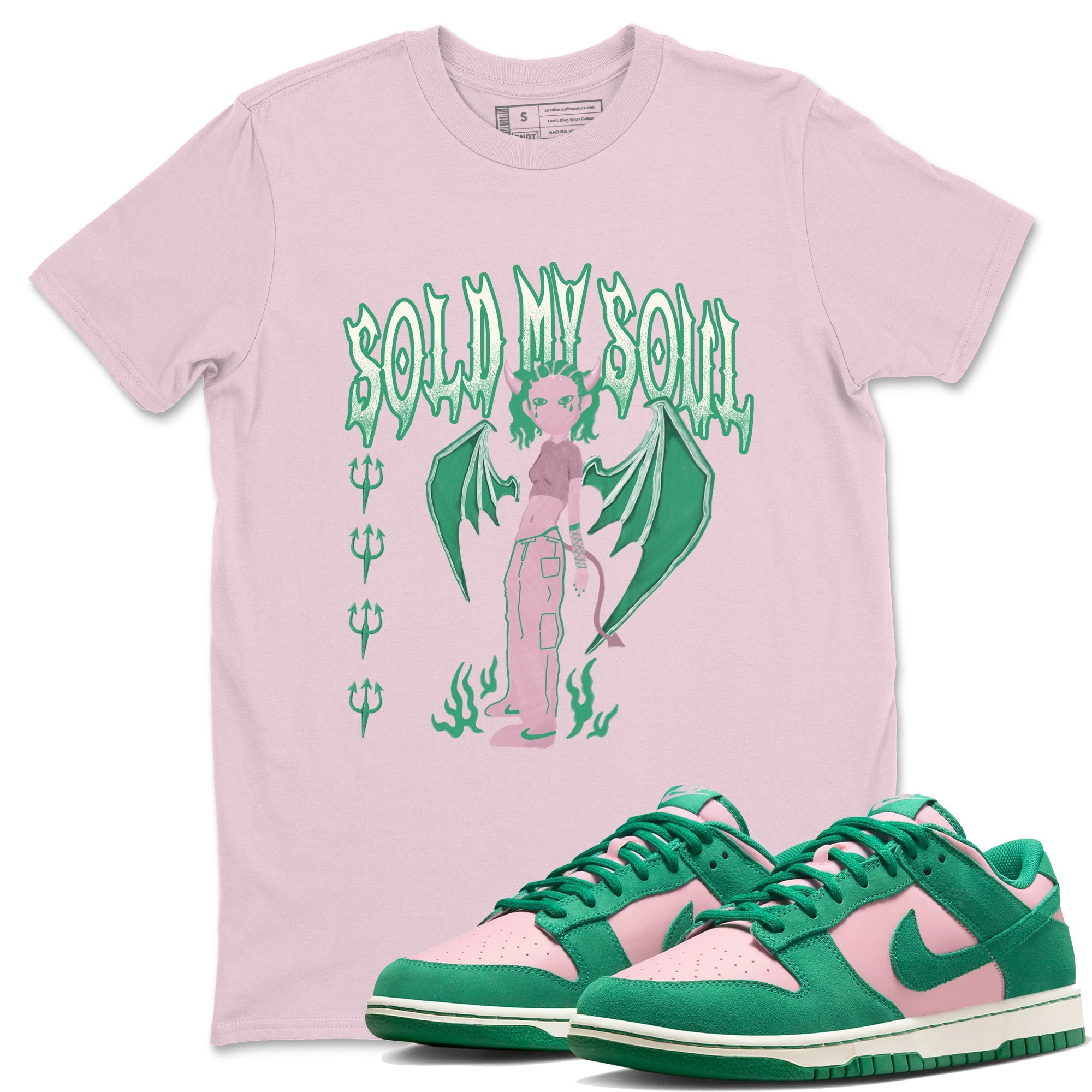 Dunk Medium Soft Pink Malachite shirt to match jordans Sold My Soul sneaker tees Dunk Medium Soft Pink Malachite Drip Gear Zone unisex cotton Pink 1 crew neck shirt
