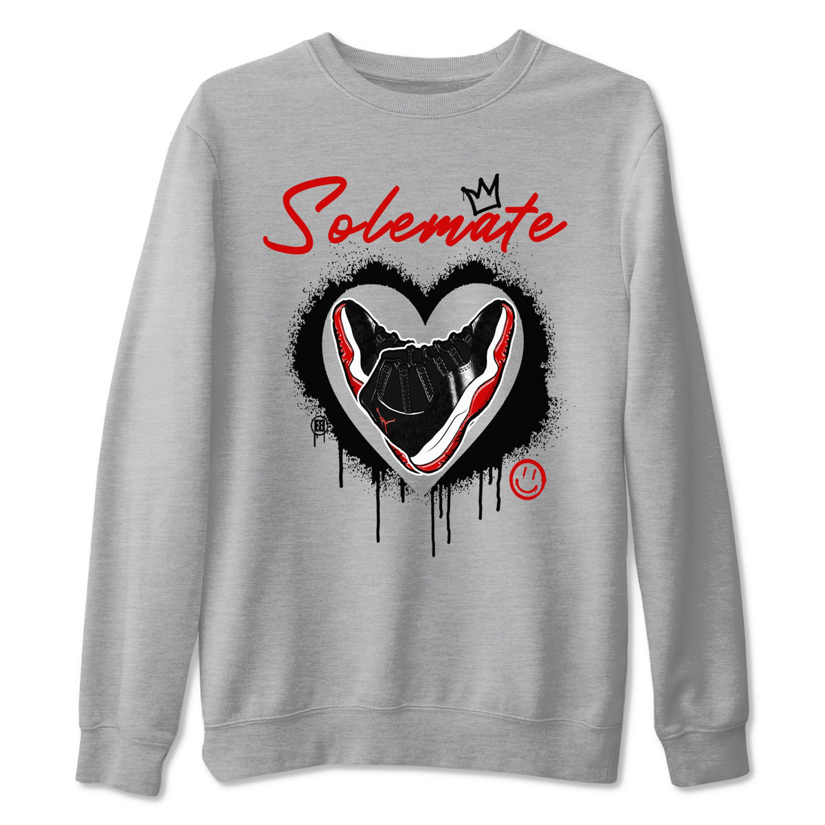 11s Bred Velvet shirts to match jordans Solemate sneaker match tees Air Jordan 11 Bred Velvet match shoes to clothes Drip Gear Zone unisex cotton Heather Grey 2 shirts