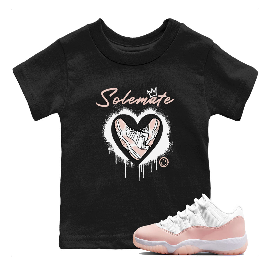 11s Legend Pink shirt to match jordans Solemate sneaker tees Air Jordan 11 Legend Pink Drip Gear Zone baby toddler Black 1 cotton Shirt
