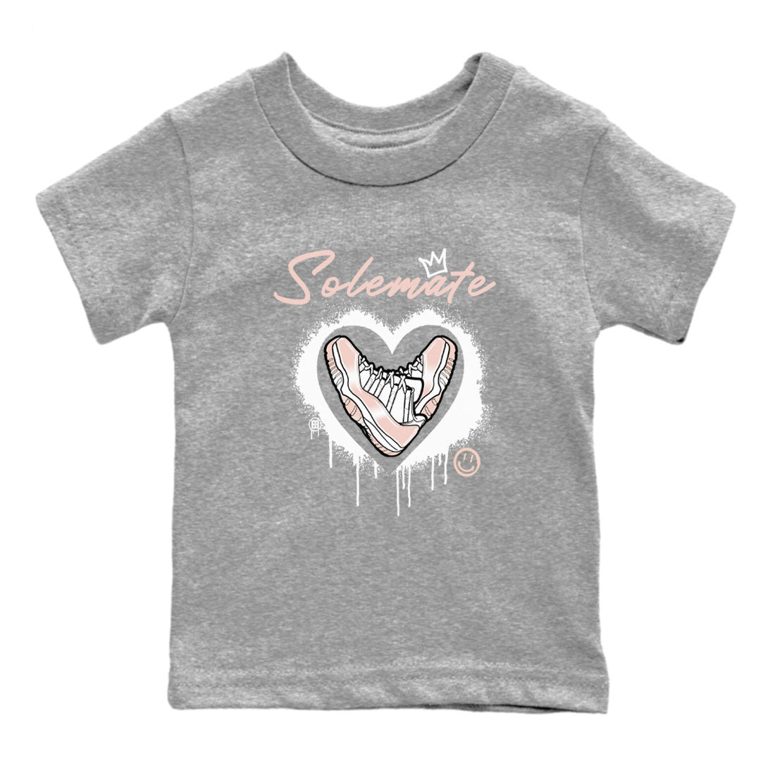 11s Legend Pink shirt to match jordans Solemate sneaker tees Air Jordan 11 Legend Pink Drip Gear Zone baby toddler Heather Grey 2 cotton Shirt