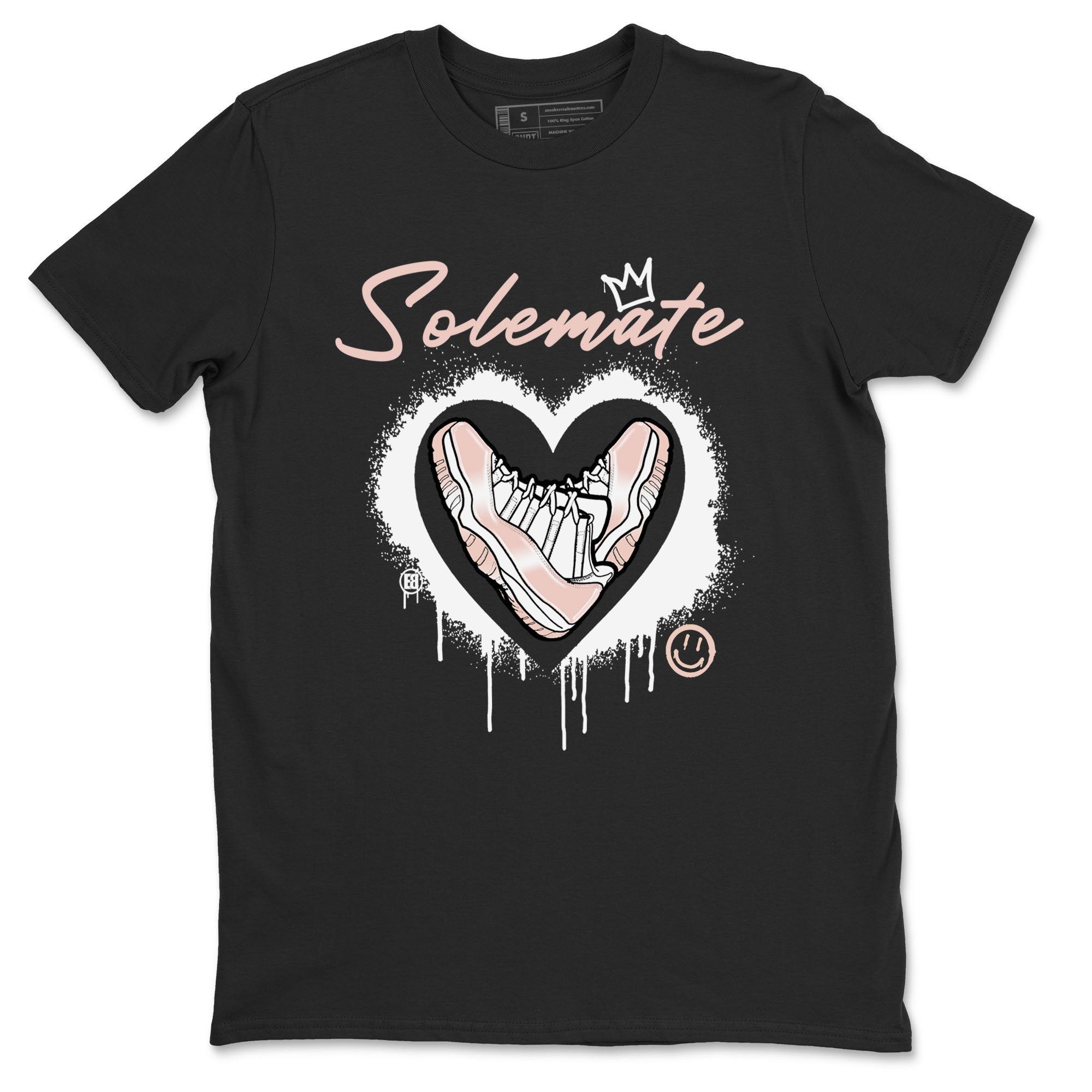 11s Legend Pink shirt to match jordans Solemate sneaker tees Air Jordan 11 Legend Pink Drip Gear Zone unisex cotton Black 2 crew neck shirt