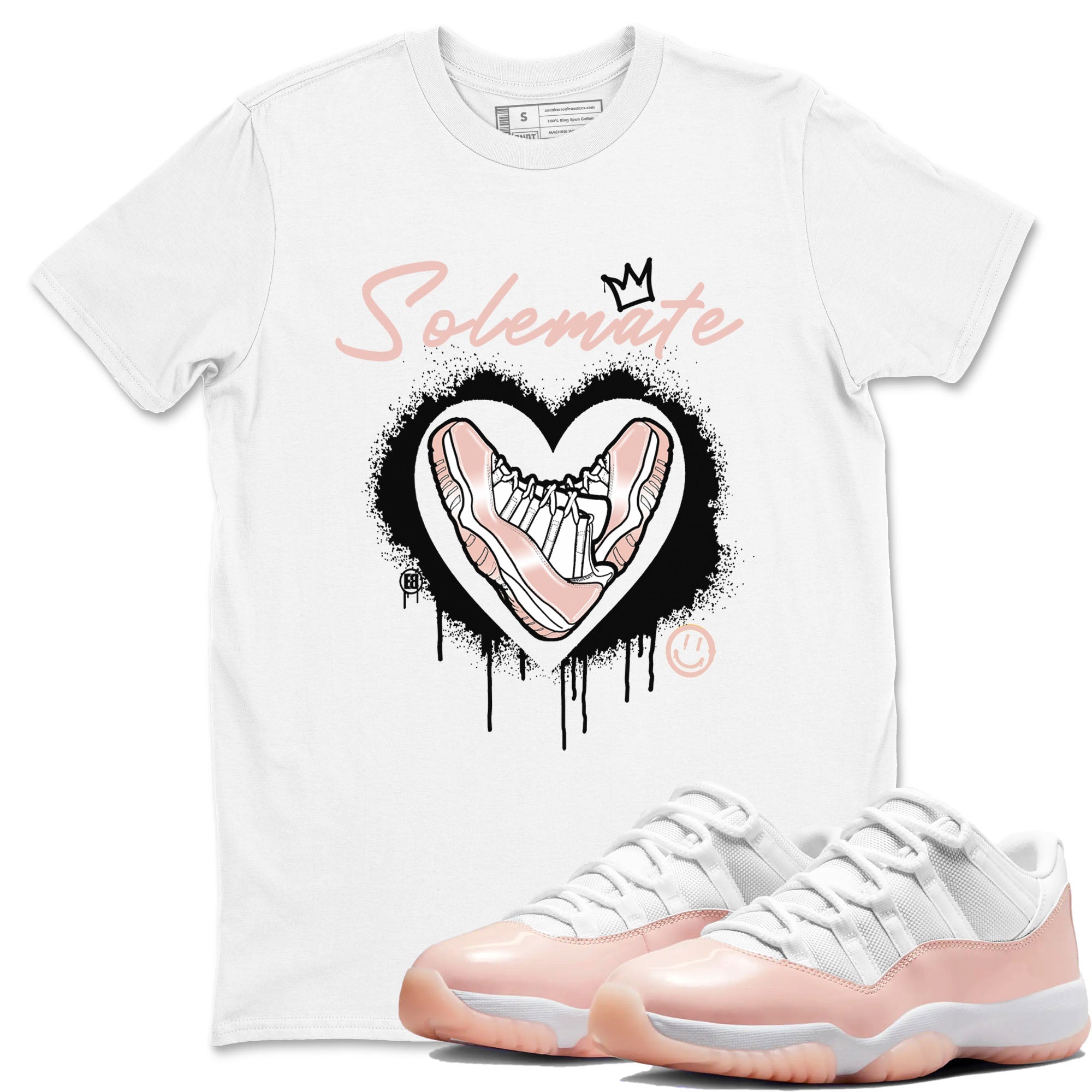 11s Legend Pink shirt to match jordans Solemate sneaker tees Air Jordan 11 Legend Pink Drip Gear Zone unisex cotton White 1 crew neck shirt