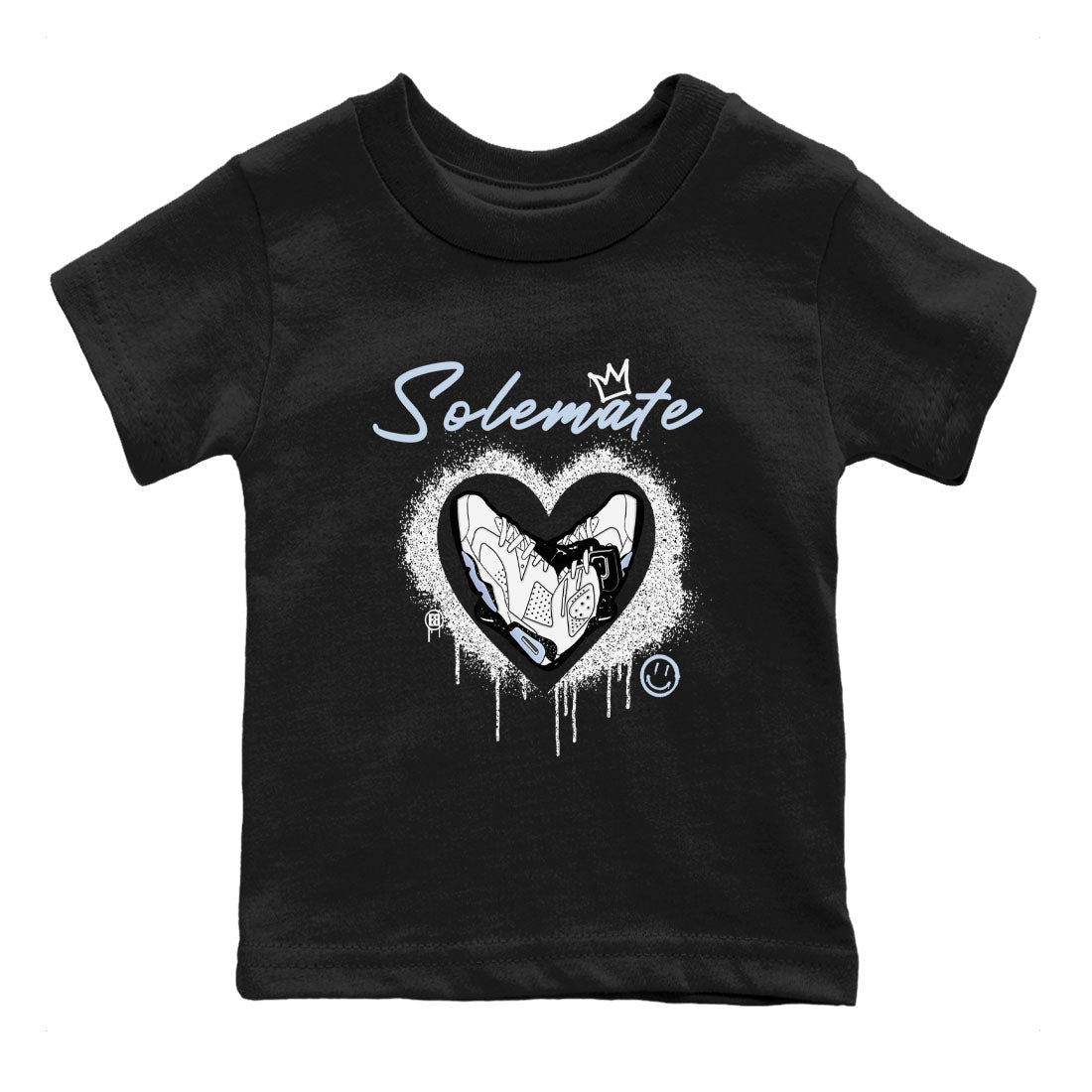 AJ6 White Black shirts to match jordans Solemate sneaker match tees Air Jordan 6 White Black Drip Gear Zone streetwear brand Baby and Youth Black 2 cotton tee