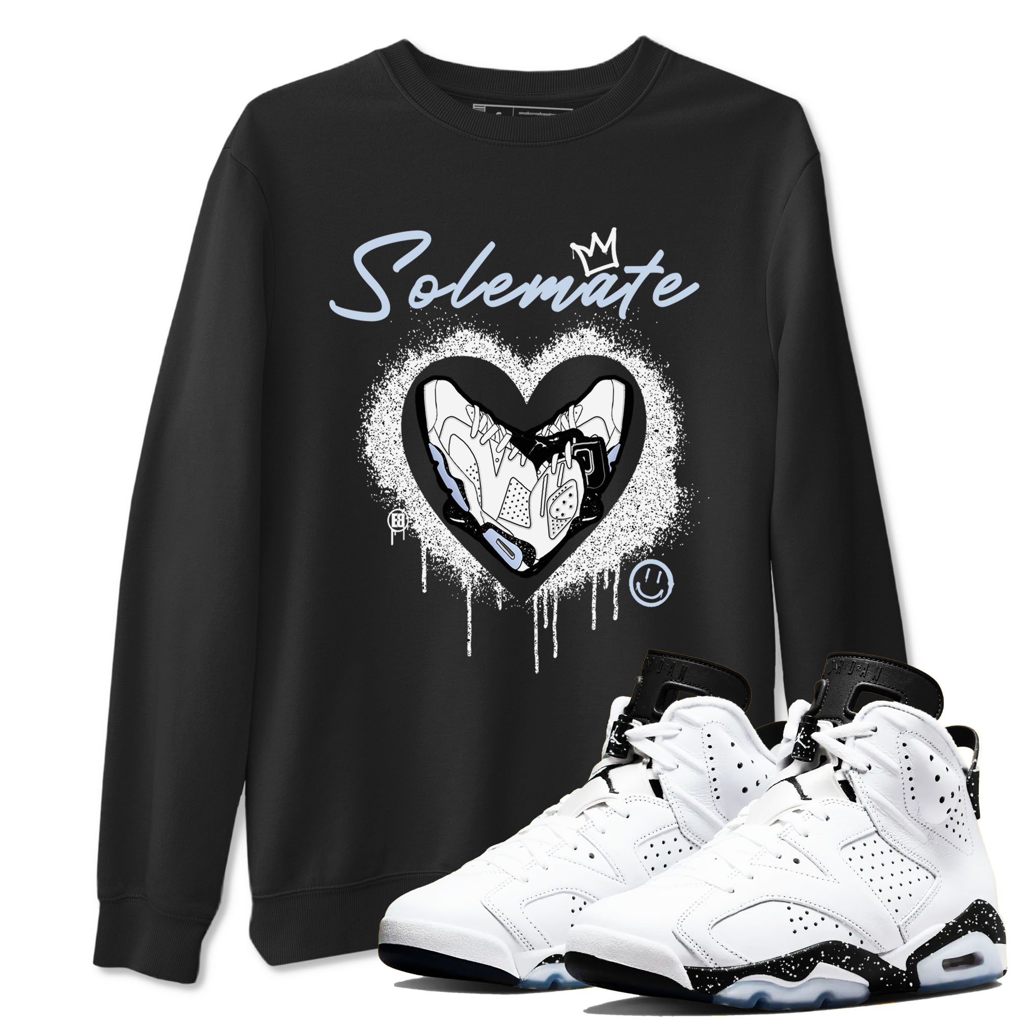 AJ6 White Black shirts to match jordans Solemate sneaker match tees Air Jordan 6 White Black Drip Gear Zone streetwear brand Black 1 unisex cotton tee