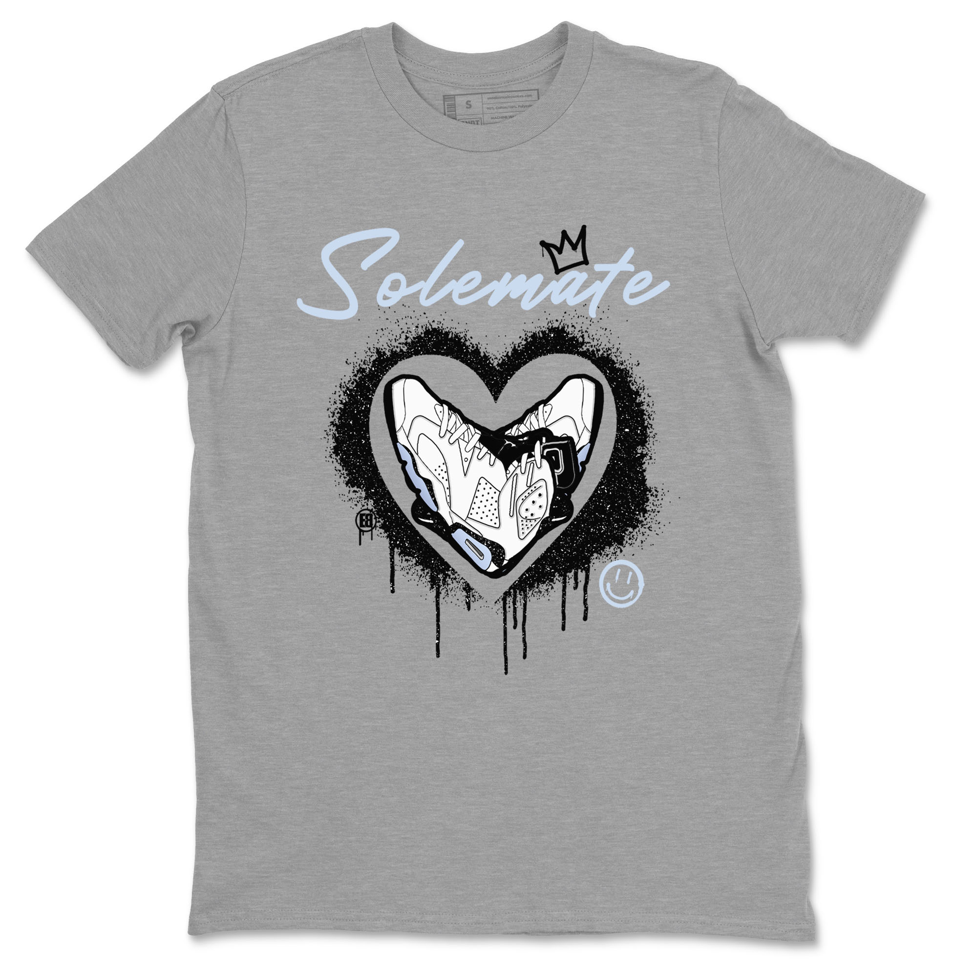 AJ6 White Black shirts to match jordans Solemate sneaker match tees Air Jordan 6 White Black Drip Gear Zone streetwear brand Heather Grey 2 unisex cotton tee