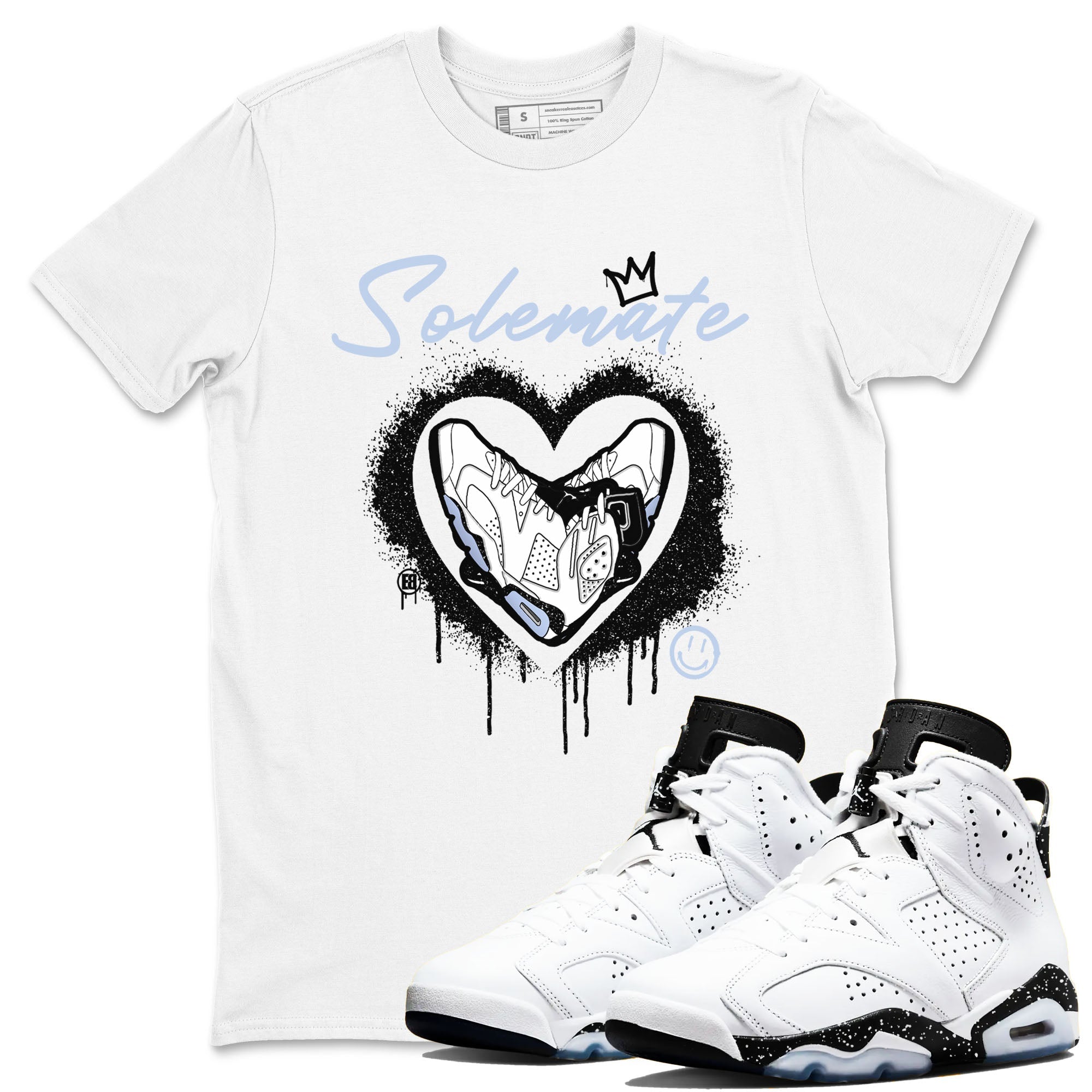 AJ6 White Black shirts to match jordans Solemate sneaker match tees Air Jordan 6 White Black Drip Gear Zone streetwear brand White 1 unisex cotton tee