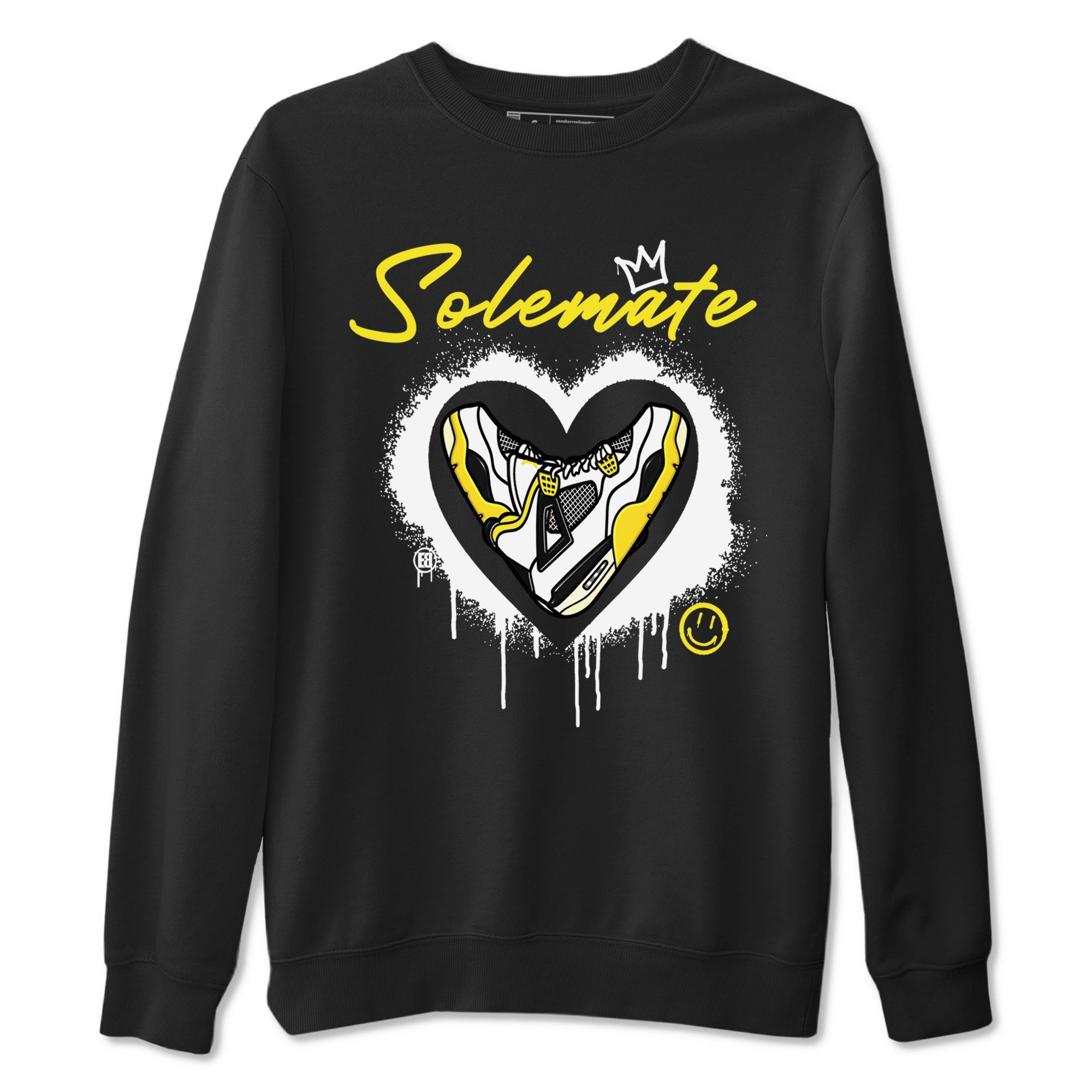 Air Jordan 4 Retro Vivid Sulfur shirt to match jordans Soulmate sneaker tees 4s Vivid Sulfur Drip Gear Zone unisex cotton Black 2 crew neck shirt