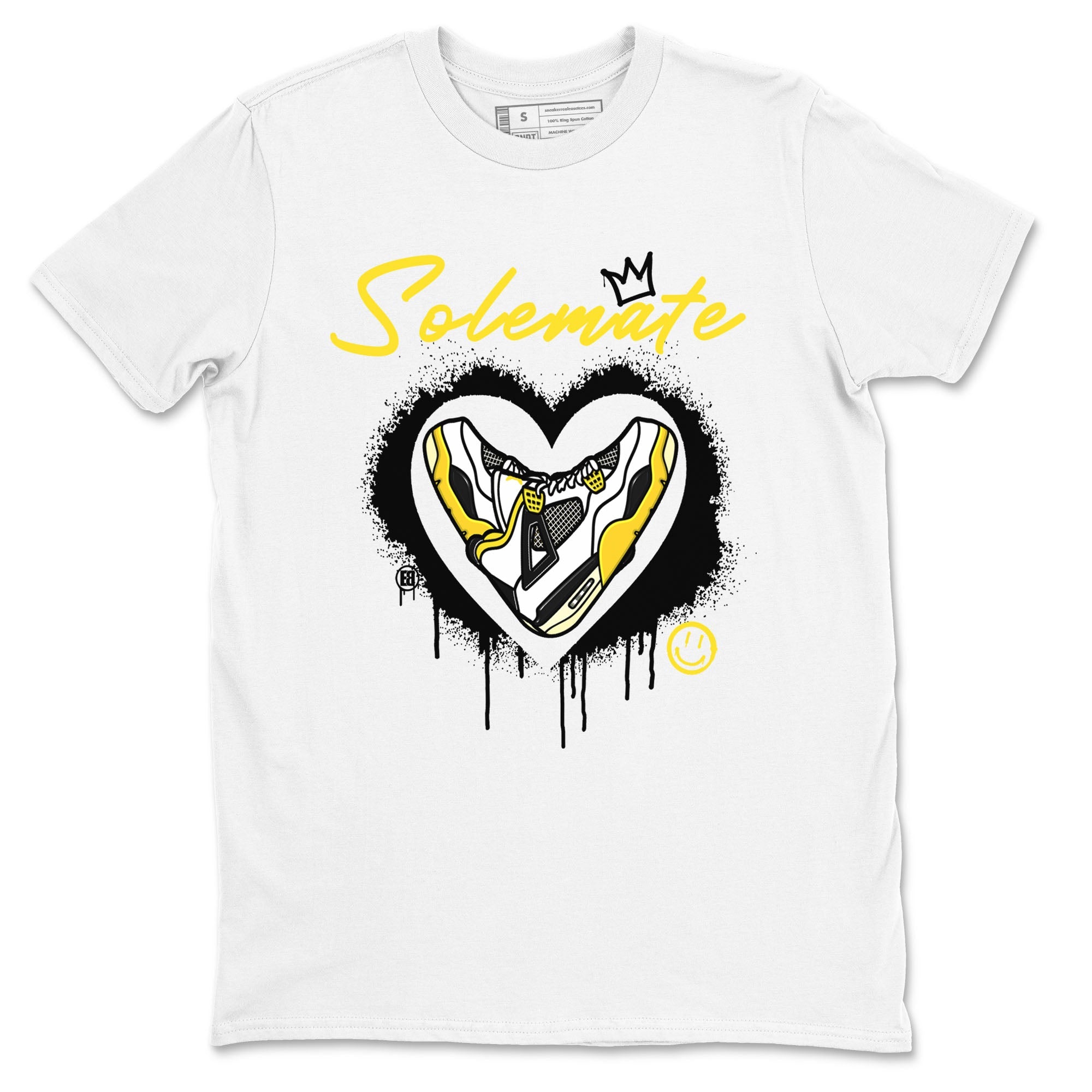 Air Jordan 4 Retro Vivid Sulfur shirt to match jordans Soulmate sneaker tees 4s Vivid Sulfur Drip Gear Zone unisex cotton White 2 crew neck shirt