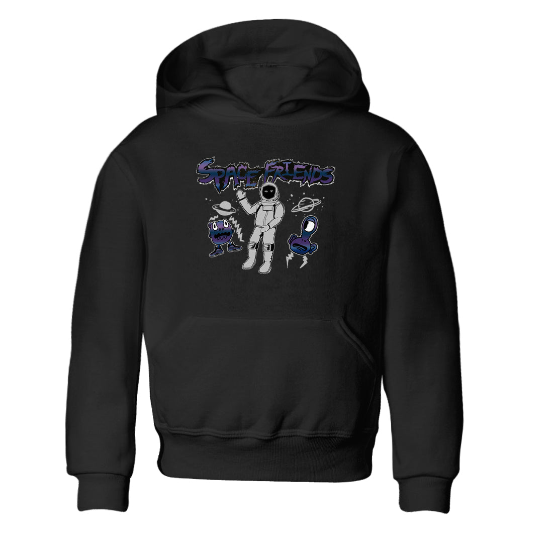 Air Foamposite One Galaxy shirts to match jordans Space Friends sneaker match tees Air Foamposite One Galaxy Drip Gear Zone Youth Baby Black 2 crew neck shirts
