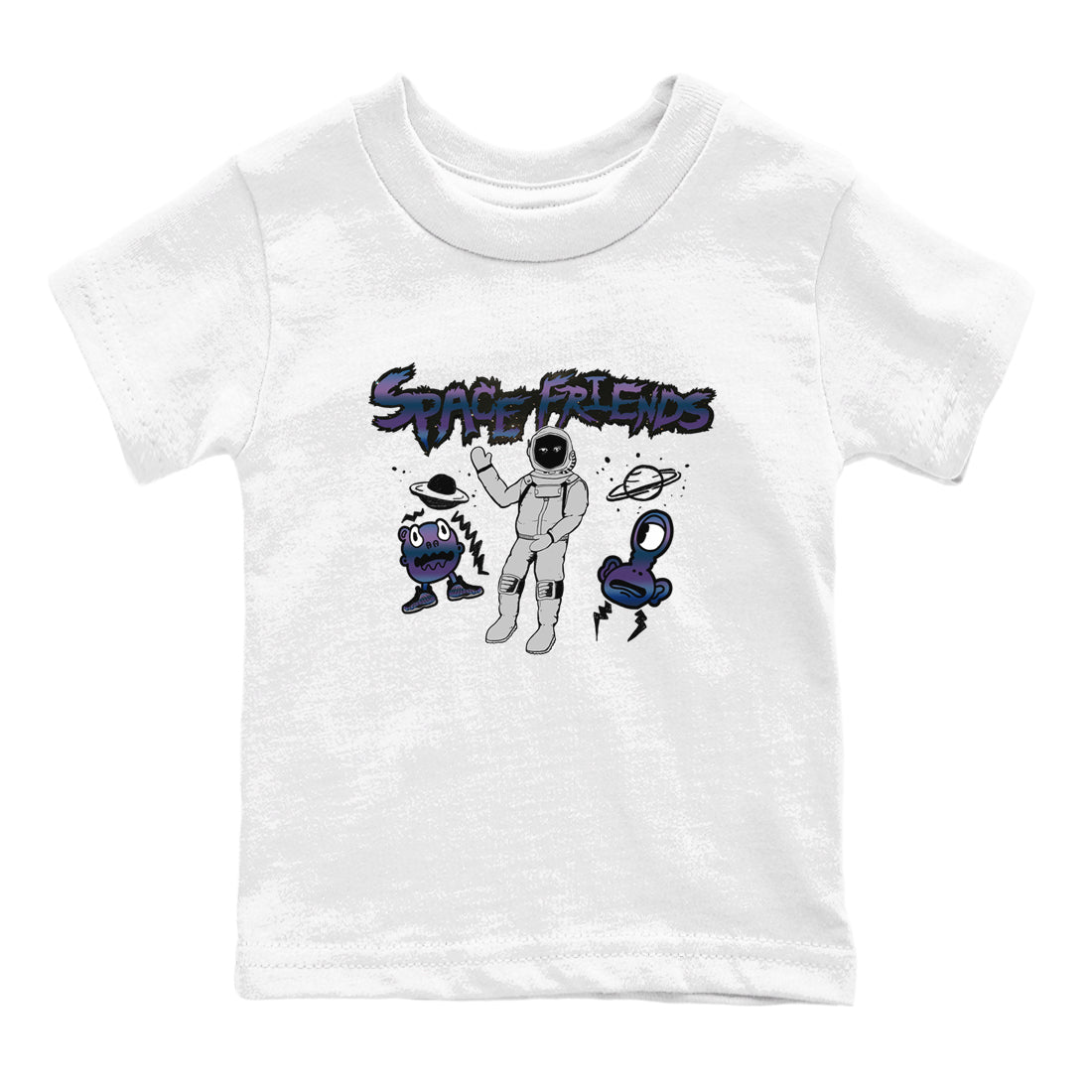 Air Foamposite One Galaxy shirts to match jordans Space Friends sneaker match tees Air Foamposite One Galaxy Drip Gear Zone Youth Baby White 2 crew neck shirts