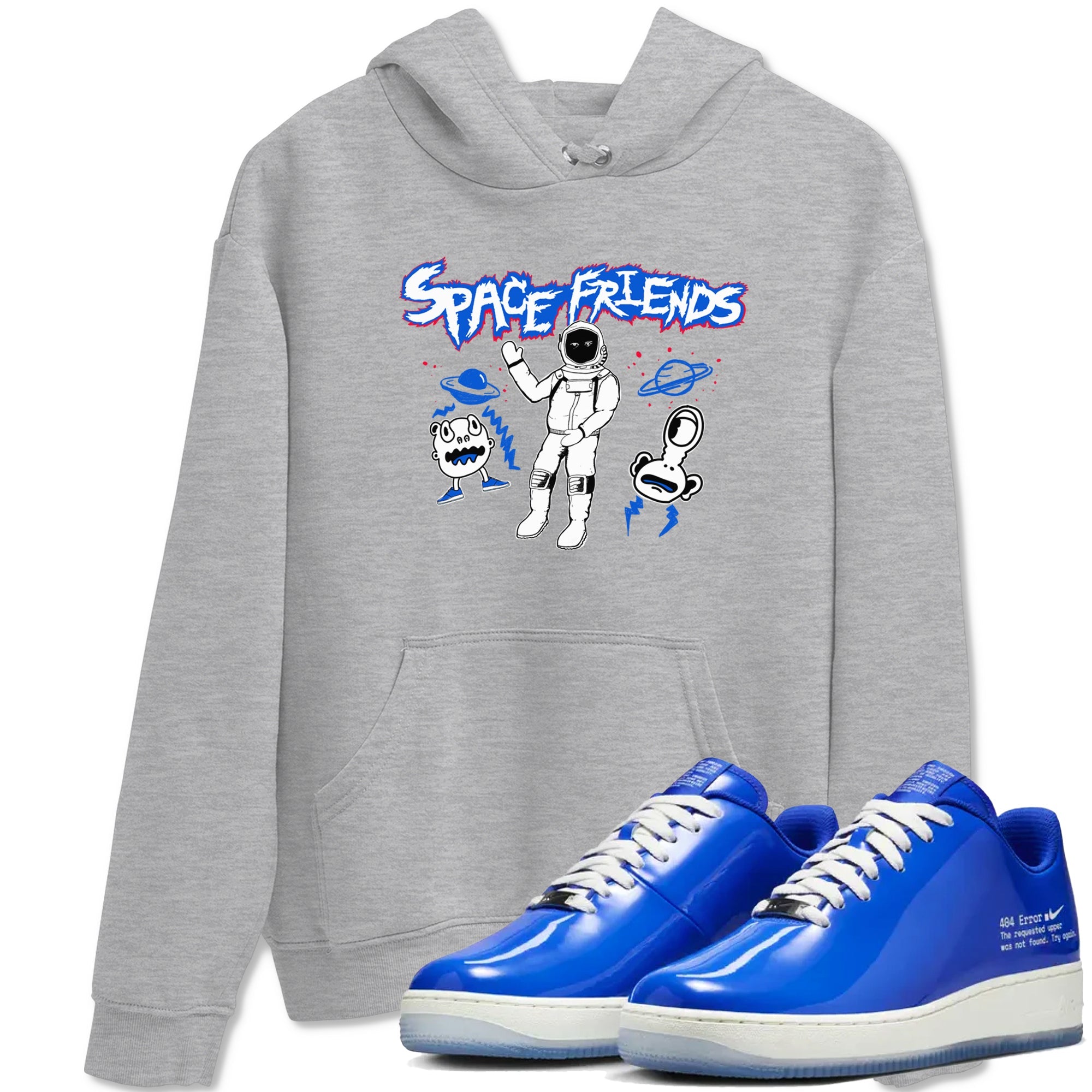 Air Force 1 404 Error shirt to match jordans Space Friends sneaker tees Air Force 1 404 Error Drip Gear Zone unisex cotton Heather Grey 1 crew neck shirt
