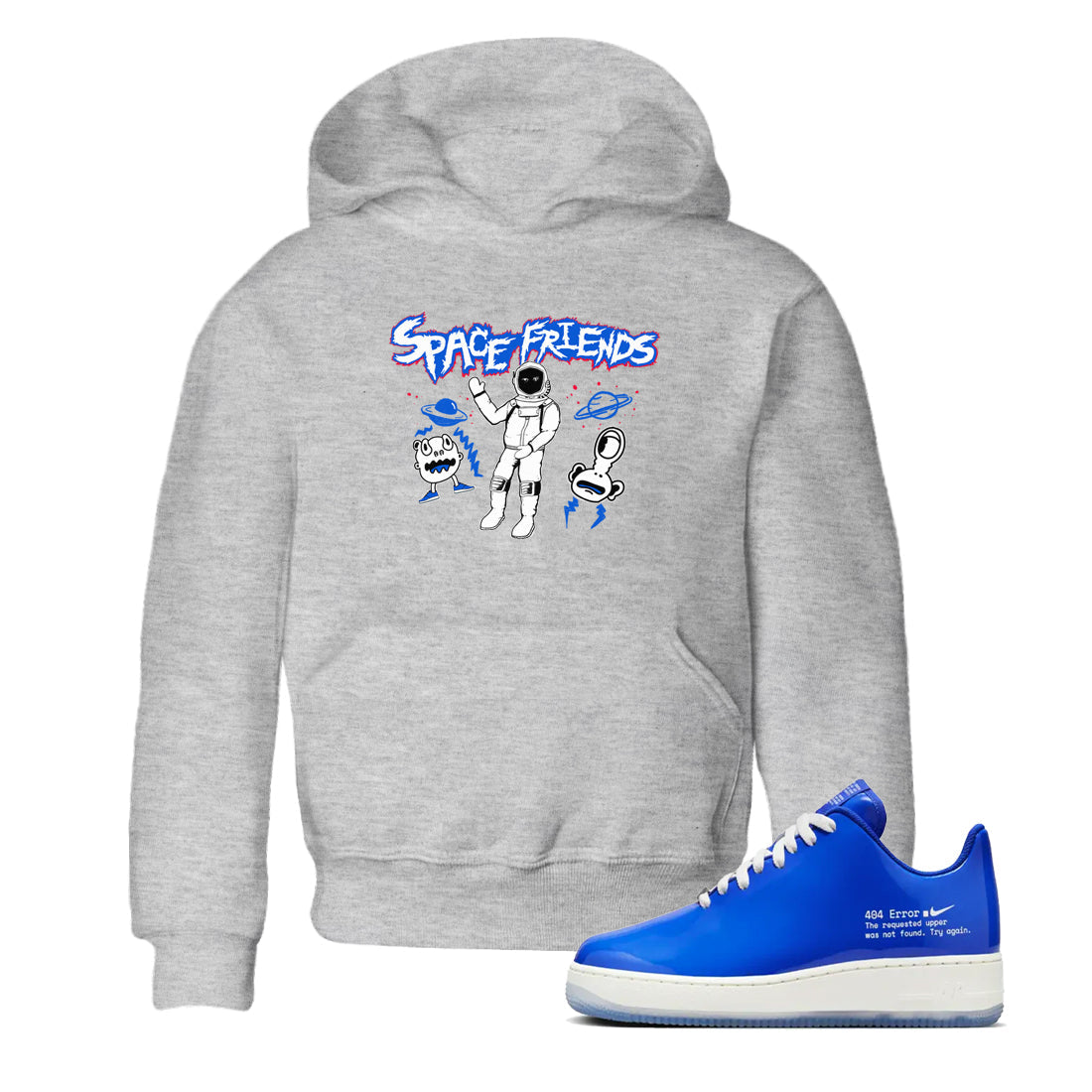 Air Force 1 404 Error shirt to match jordans Space Friends sneaker tees Air Force 1 404 Error Drip Gear Zone baby toddler Heather Grey 1 cotton Shirt