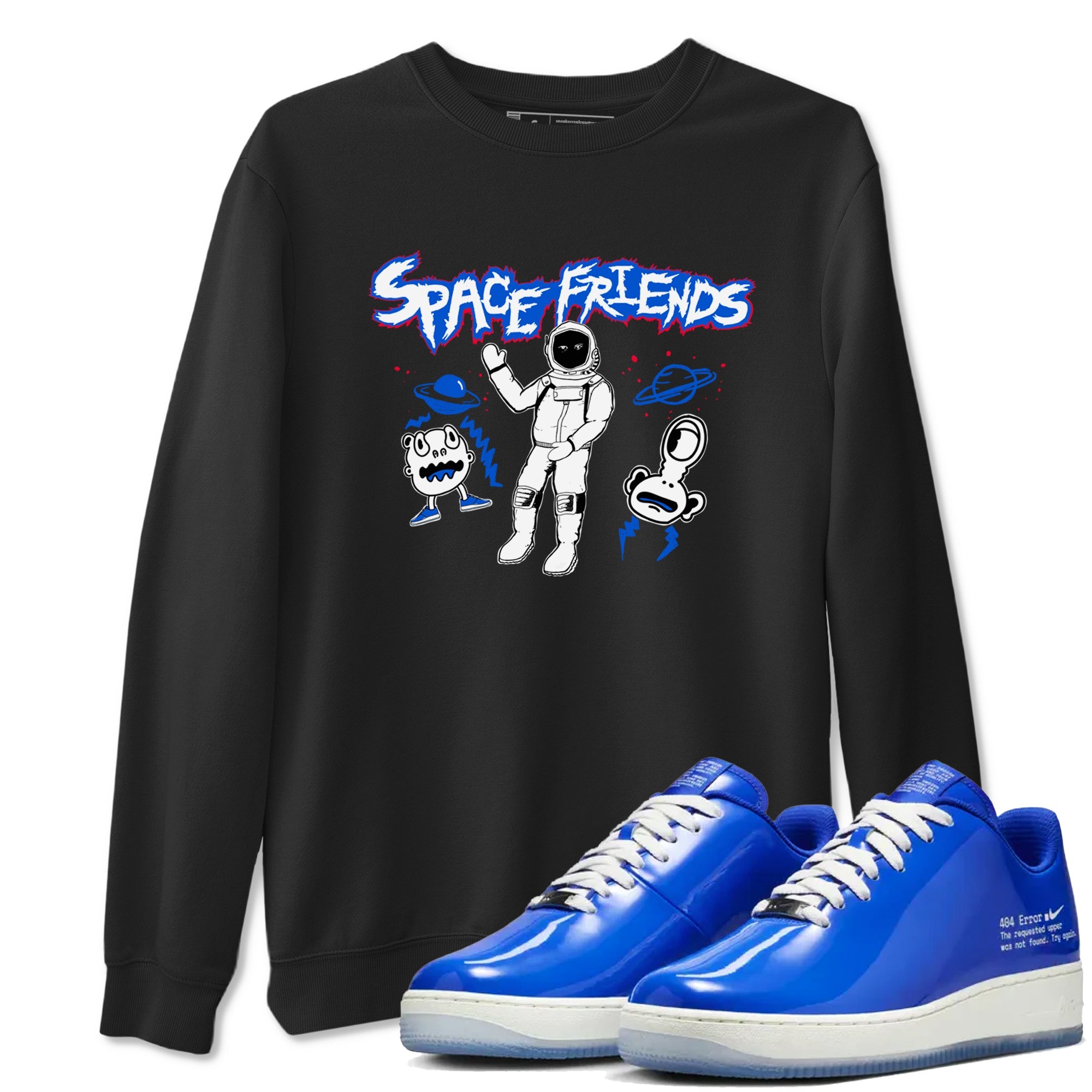 Air Force 1 404 Error shirt to match jordans Space Friends sneaker tees Air Force 1 404 Error Drip Gear Zone unisex cotton Black 1 crew neck shirt
