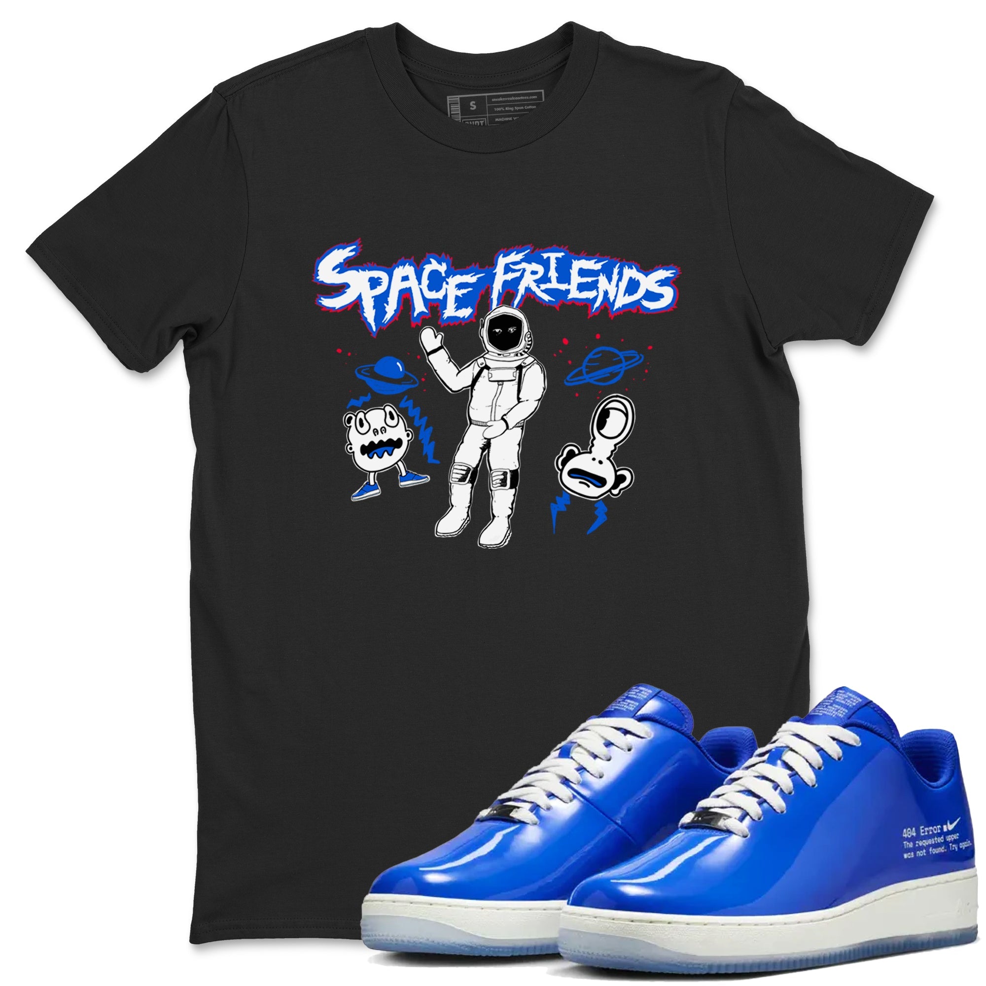 Air Force 1 404 Error shirt to match jordans Space Friends sneaker tees Air Force 1 404 Error Drip Gear Zone unisex cotton Black 1 crew neck shirt