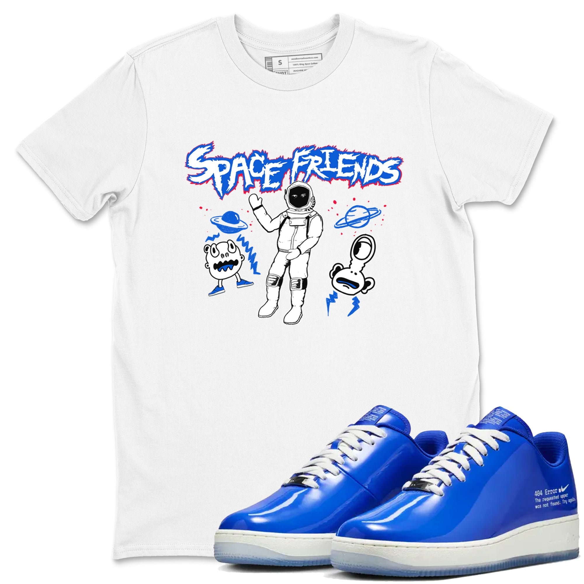 Air Force 1 404 Error shirt to match jordans Space Friends sneaker tees Air Force 1 404 Error Drip Gear Zone unisex cotton White 1 crew neck shirt