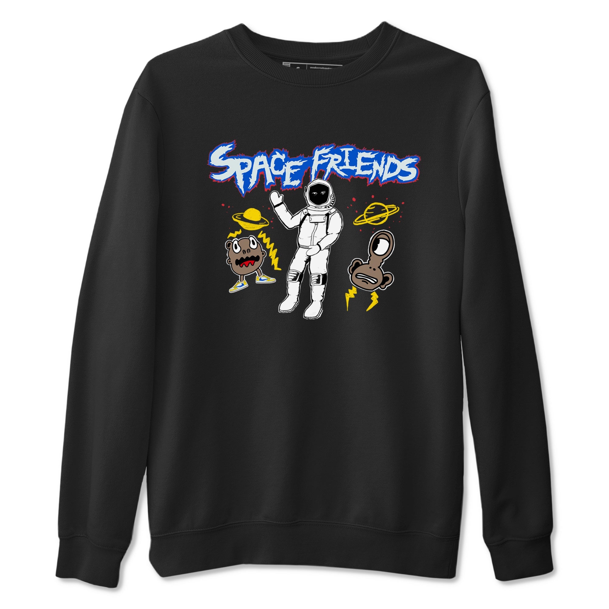1s Travis Scott Canary shirt to match jordans Space Friends sneaker tees Air Jordan 1 Travis Scott Canary Drip Gear Zone unisex cotton Black 2 crew neck shirt
