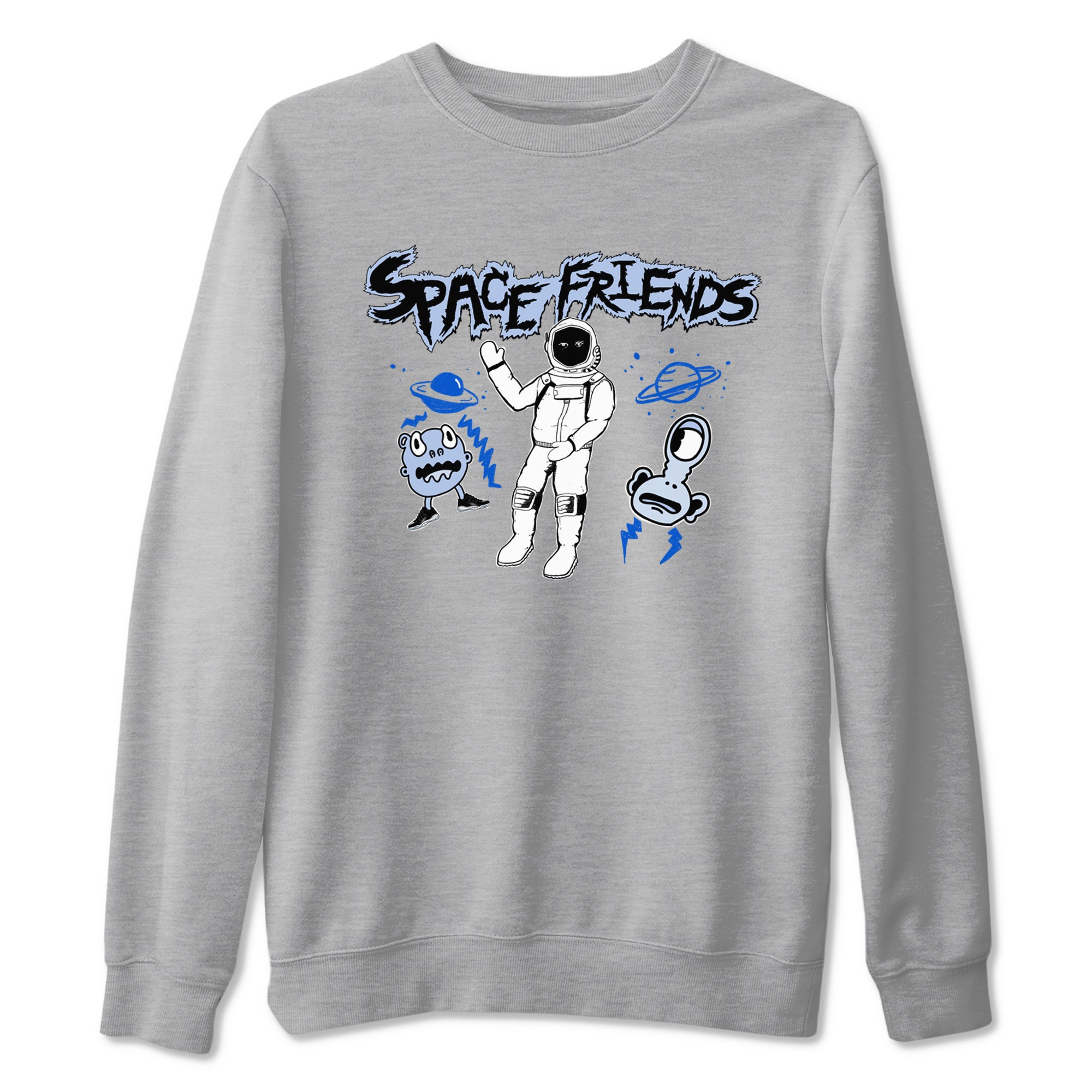 11s Space Jam shirt to match jordans Space Friends sneaker tees Air Jordan 11 Retro Space Jam Streetwear Brand Drip Gear Zone unisex cotton Heather Grey 2 crew neck shirt