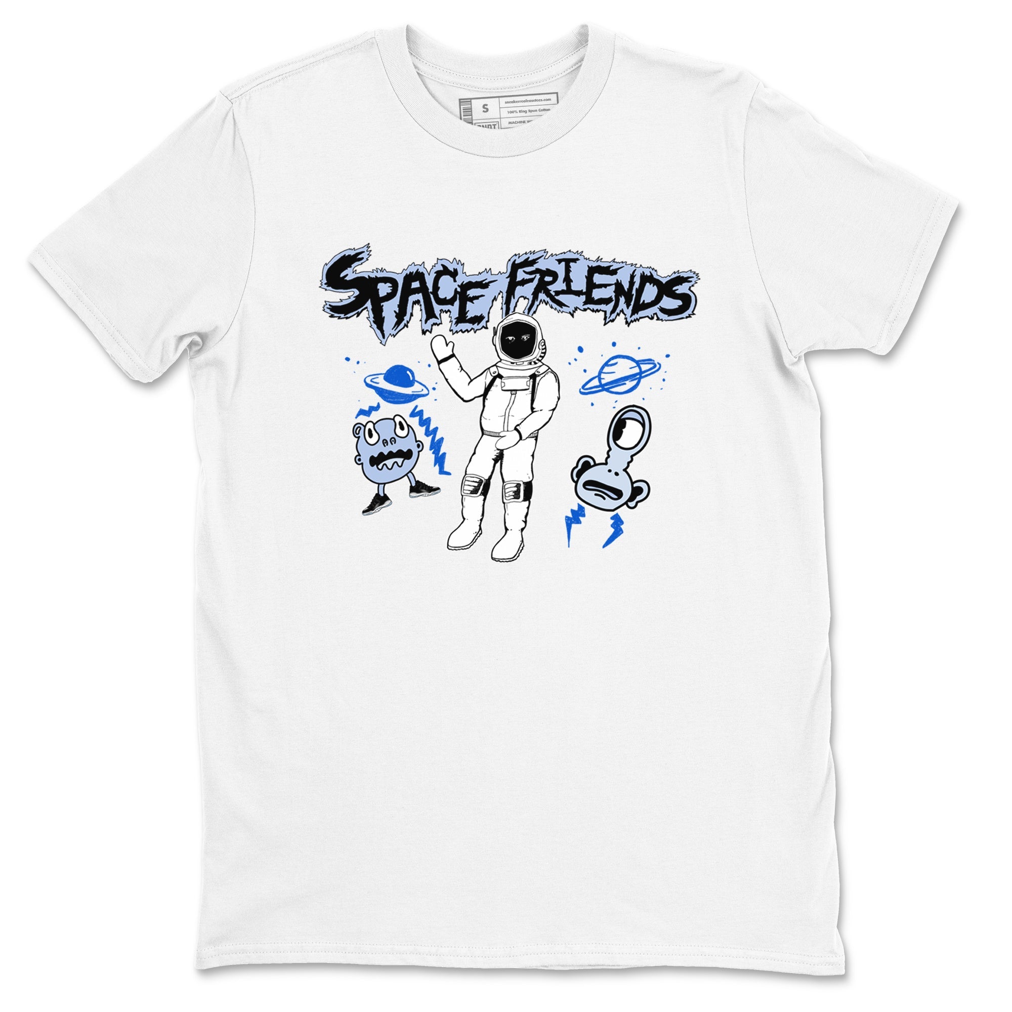 11s Space Jam shirt to match jordans Space Friends sneaker tees Air Jordan 11 Retro Space Jam Streetwear Brand Drip Gear Zone unisex cotton White 2 crew neck shirt