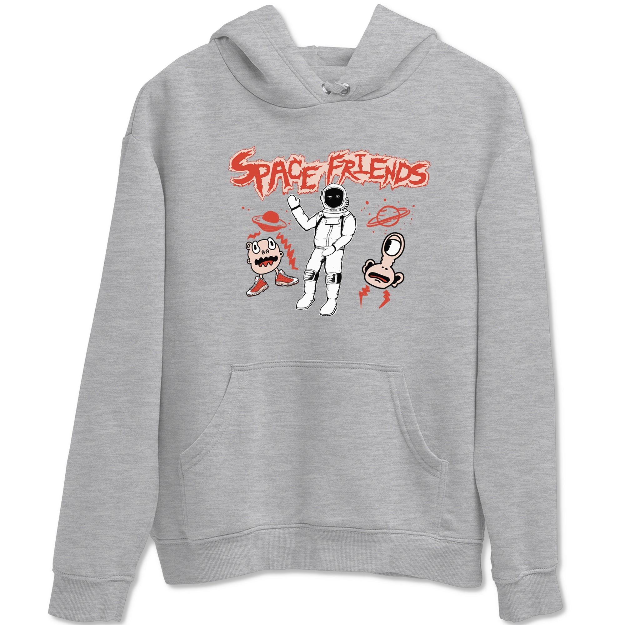 AJ13 Dune Red shirts to match jordans Space Friends sneaker match tees Air Jordan 13 Dune Red Drip Gear Zone streetwear brand Heather Grey 2 unisex cotton tee
