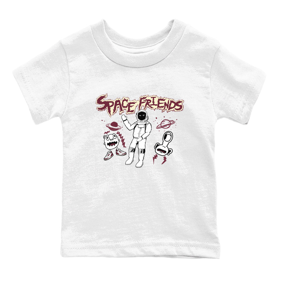 AJ3 A Ma Maniere x Burgundy Crush shirts to match jordans Space Friends sneaker match tees A Ma Maniére x Air Jordan 3 "Burgundy Crush" Drip Gear Zone streetwear brand Baby and Youth White 2 cotton tee