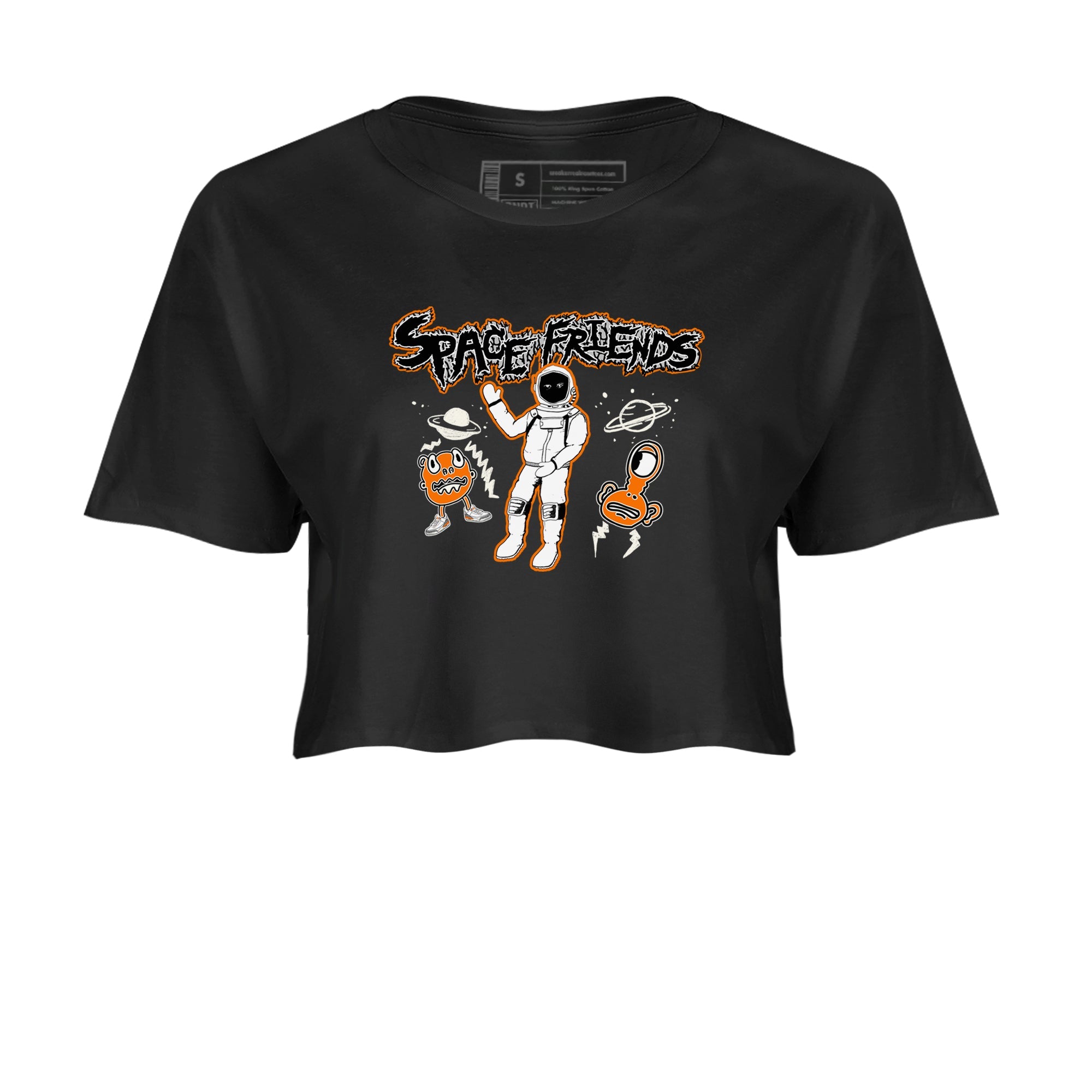 3s Georgia Peach shirt to match jordans Space Friends sneaker tees Air Jordan 3 Georgia Peach Drip Gear Zone Black 2 crop length shirt