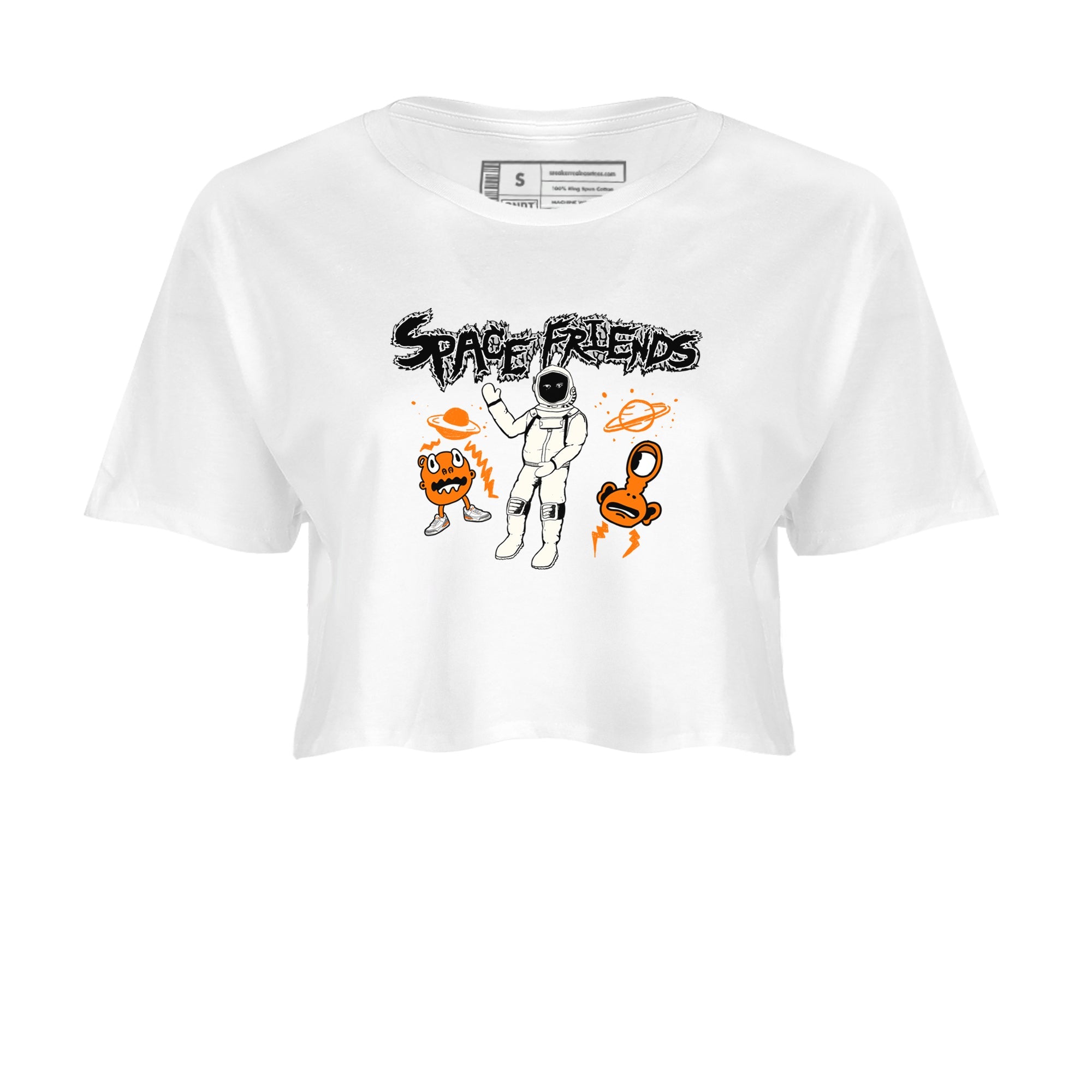 3s Georgia Peach shirt to match jordans Space Friends sneaker tees Air Jordan 3 Georgia Peach Drip Gear Zone White 2 crop length shirt