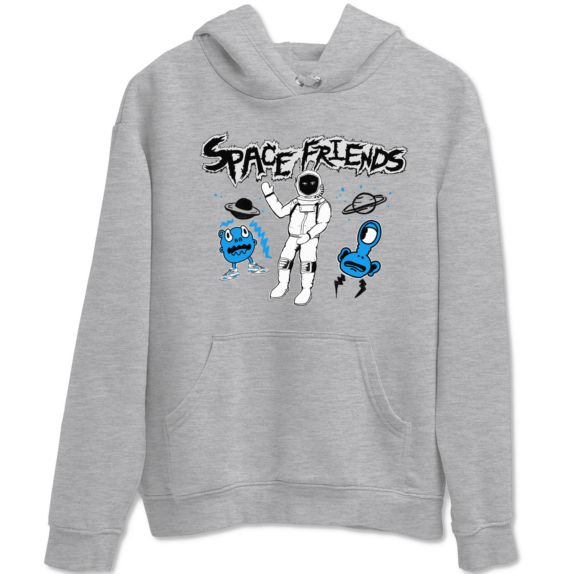 4s Military Blue shirt to match jordans Space Friends sneaker tees Air Jordan 4 Retro Military Blue Streetwear Brand Drip Gear Zone unisex cotton Heather Grey 2 crew neck shirt
