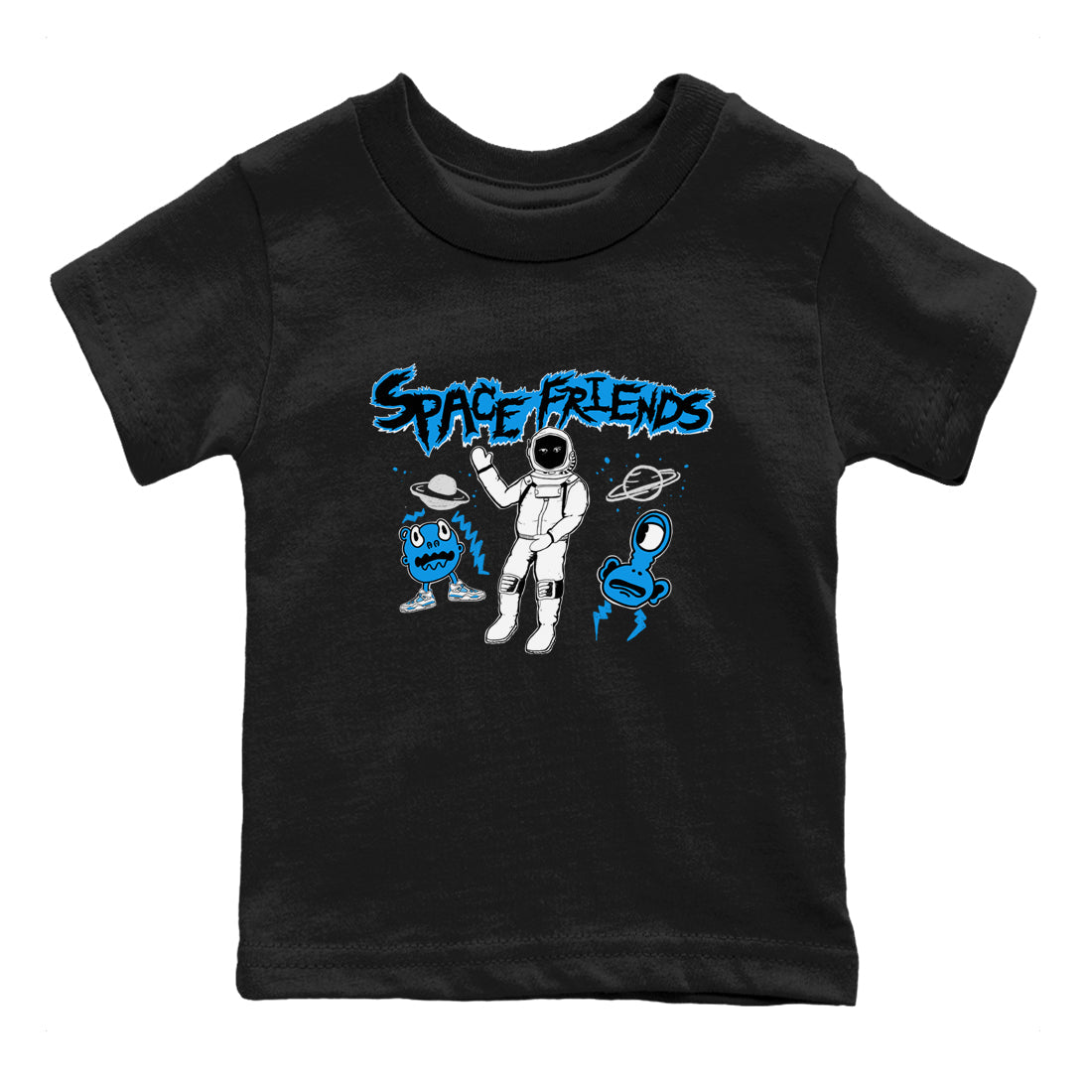 4s Military Blue shirt to match jordans Space Friends sneaker tees Air Jordan 4 Retro Military Blue Streetwear Brand Drip Gear Zone baby toddler Black 2 cotton Shirt