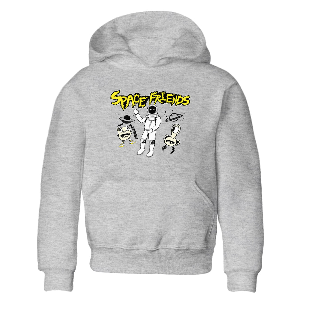 4s Vivid Sulfur shirt to match jordans Space Friends sneaker tees AJ4 Vivid Sulfur Streetwear Brand Drip Gear Zone baby toddler Heather Grey 2 cotton Shirt