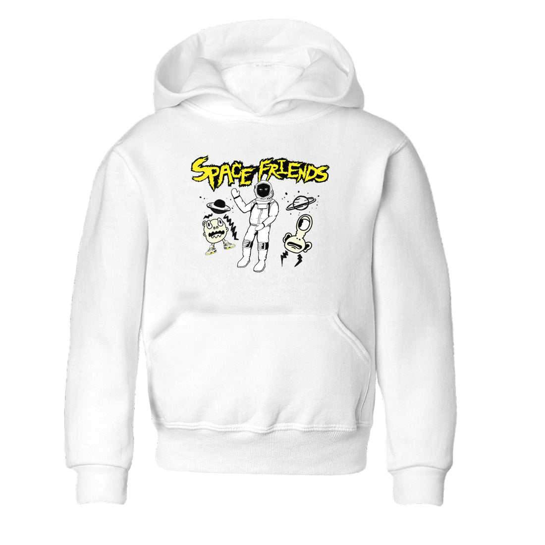 4s Vivid Sulfur shirt to match jordans Space Friends sneaker tees AJ4 Vivid Sulfur Streetwear Brand Drip Gear Zone baby toddler White 2 cotton Shirt