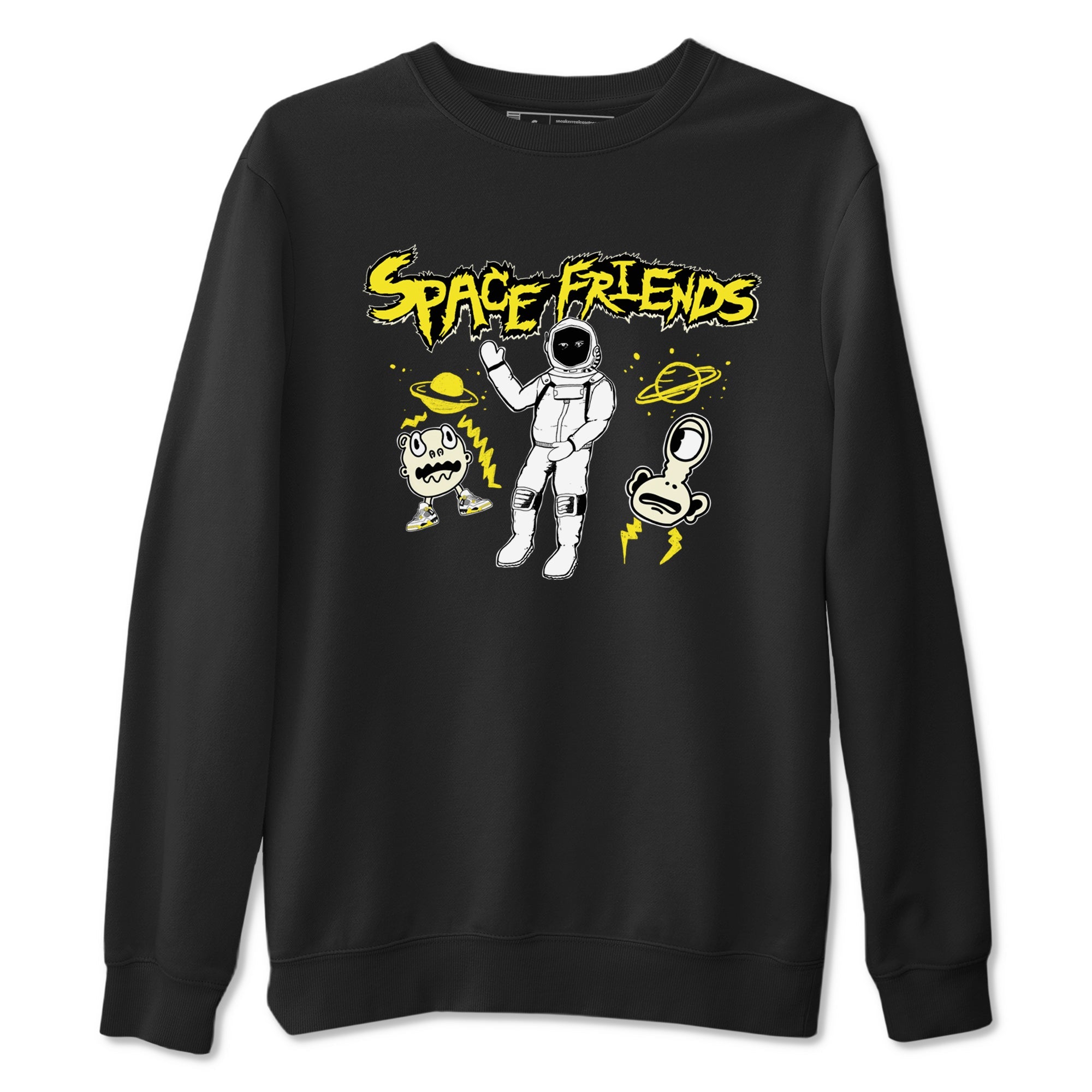 4s Vivid Sulfur shirt to match jordans Space Friends sneaker tees AJ4 Vivid Sulfur Streetwear Brand Drip Gear Zone unisex cotton Black 2 crew neck shirt