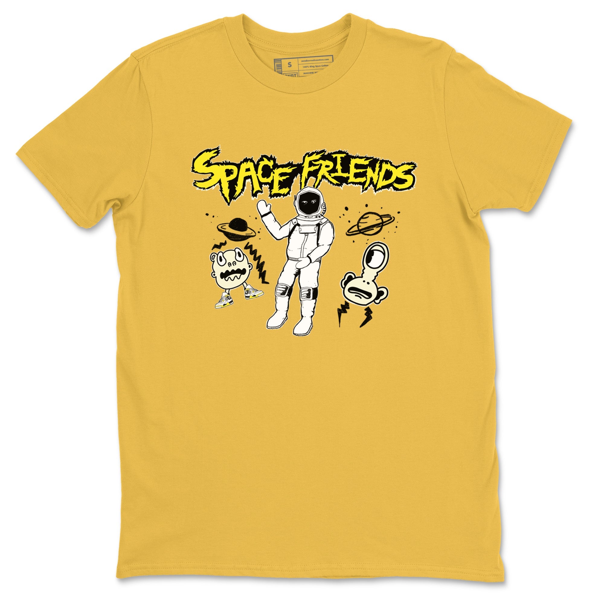 4s Vivid Sulfur shirt to match jordans Space Friends sneaker tees AJ4 Vivid Sulfur Streetwear Brand Drip Gear Zone unisex cotton Daisy 2 crew neck shirt