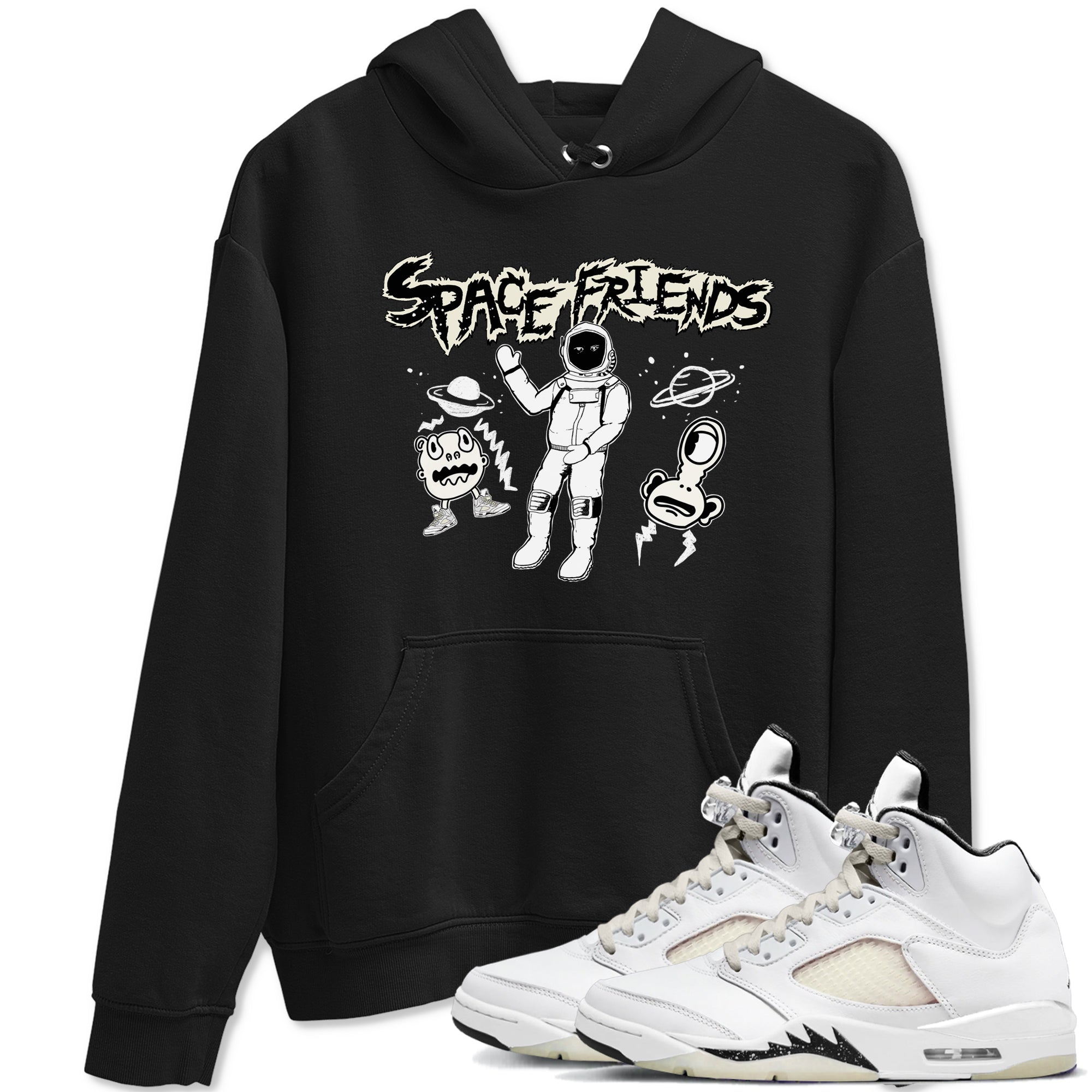 Air Jordan 5 Sail shirt to match jordans Space Friends sneaker tees Jordan 5 SE Sail Streetwear Brand Drip Gear Zone unisex cotton Black 1 crew neck shirt
