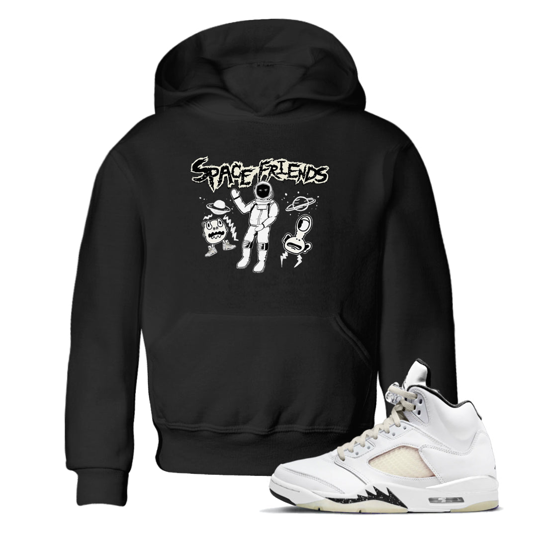 Air Jordan 5 Sail shirt to match jordans Space Friends sneaker tees Jordan 5 SE Sail Streetwear Brand Drip Gear Zone baby toddler Black 1 cotton Shirt