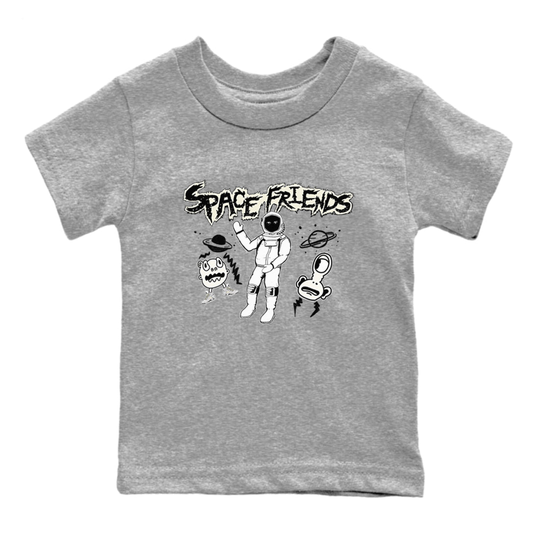 Air Jordan 5 Sail shirt to match jordans Space Friends sneaker tees Jordan 5 SE Sail Streetwear Brand Drip Gear Zone baby toddler Heather Grey 2 cotton Shirt
