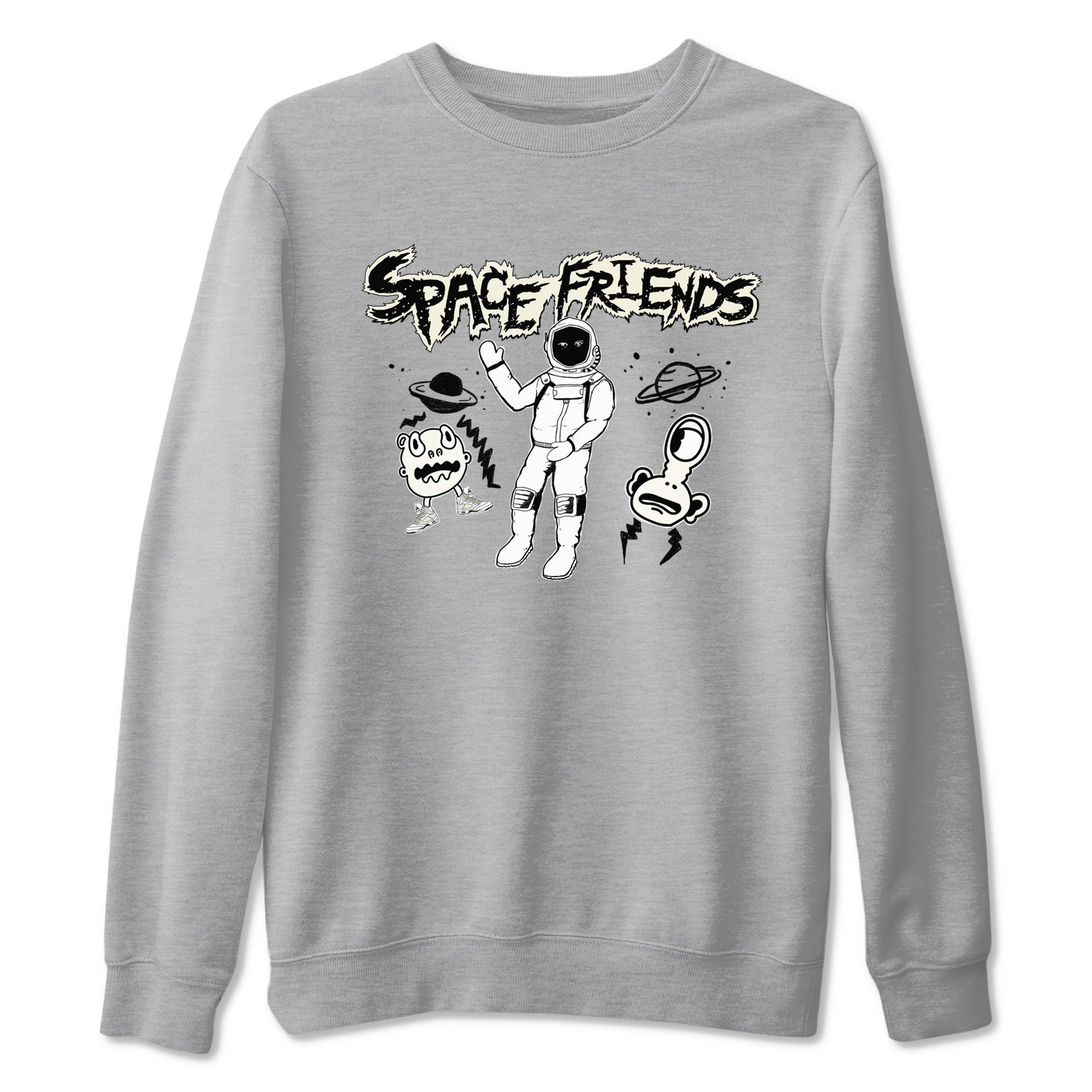 Air Jordan 5 Sail shirt to match jordans Space Friends sneaker tees Jordan 5 SE Sail Streetwear Brand Drip Gear Zone unisex cotton Heather Grey 2 crew neck shirt