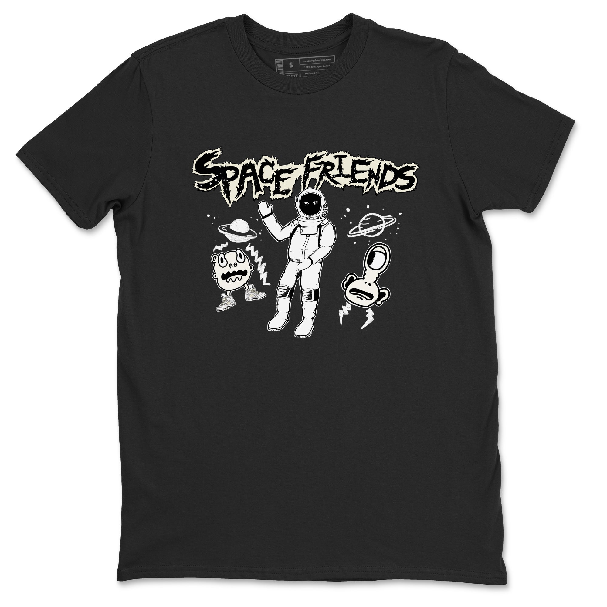 Air Jordan 5 Sail shirt to match jordans Space Friends sneaker tees Jordan 5 SE Sail Streetwear Brand Drip Gear Zone unisex cotton Black 2 crew neck shirt
