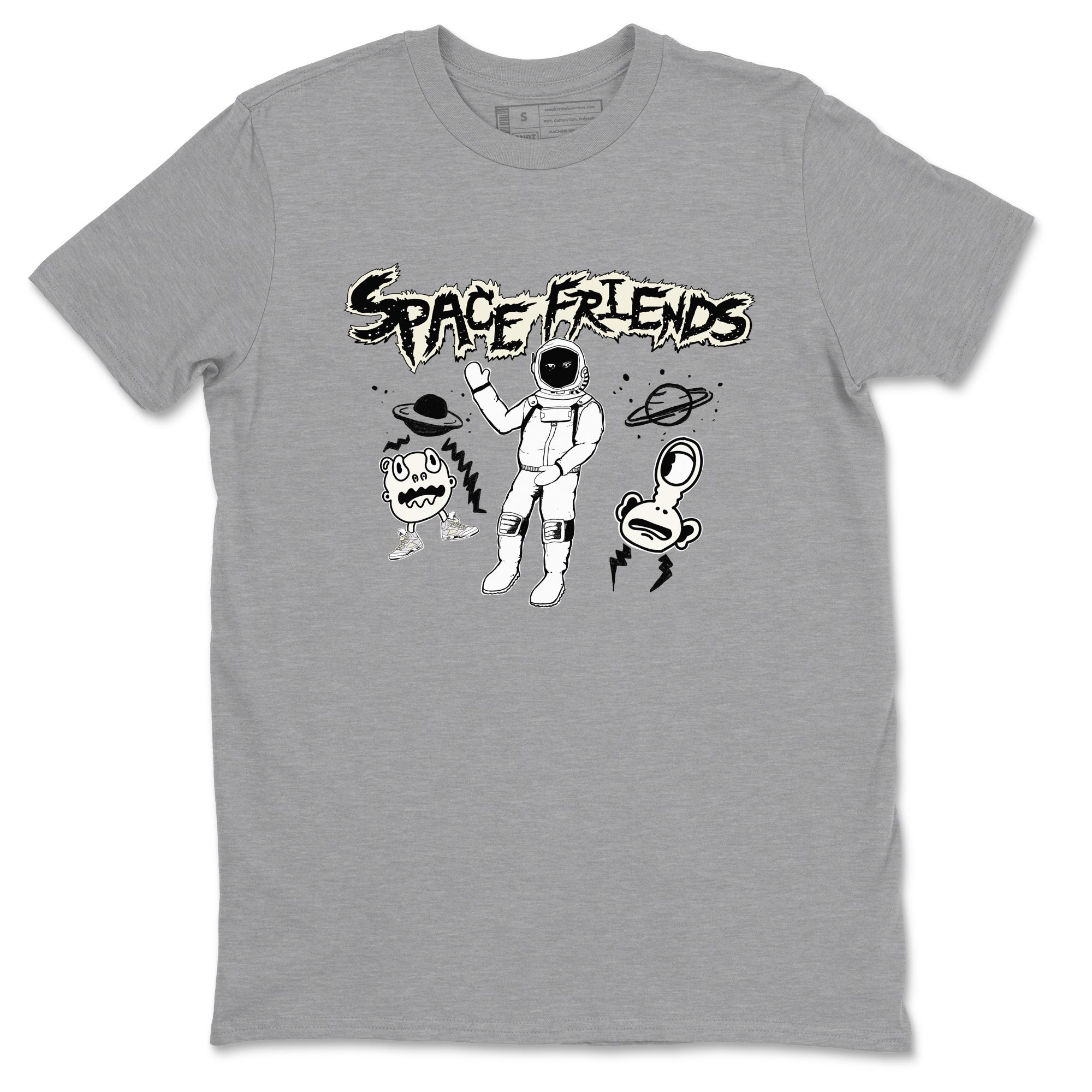 Air Jordan 5 Sail shirt to match jordans Space Friends sneaker tees Jordan 5 SE Sail Streetwear Brand Drip Gear Zone unisex cotton Heather Grey 2 crew neck shirt