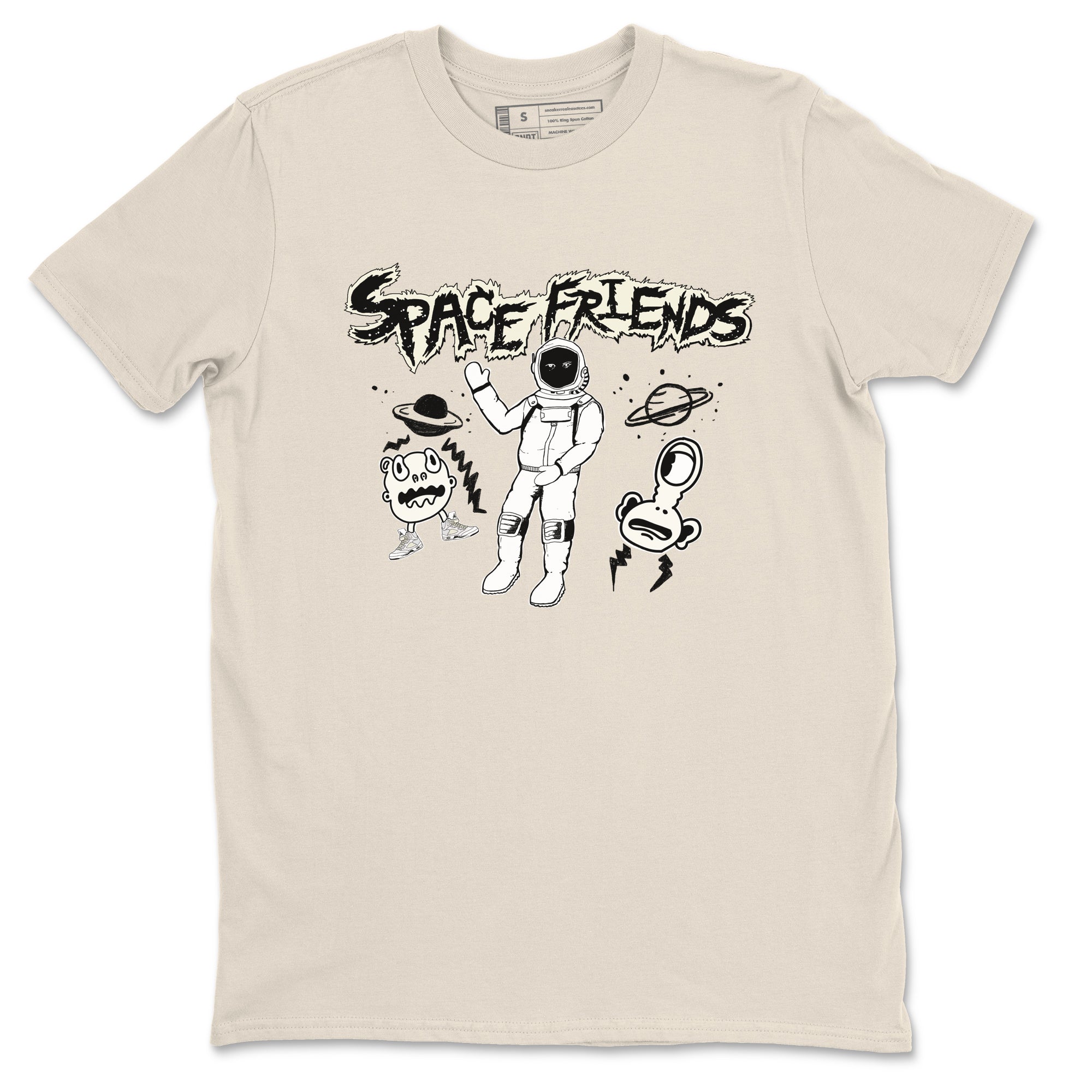 Air Jordan 5 Sail shirt to match jordans Space Friends sneaker tees Jordan 5 SE Sail Streetwear Brand Drip Gear Zone unisex cotton Natural 2 crew neck shirt