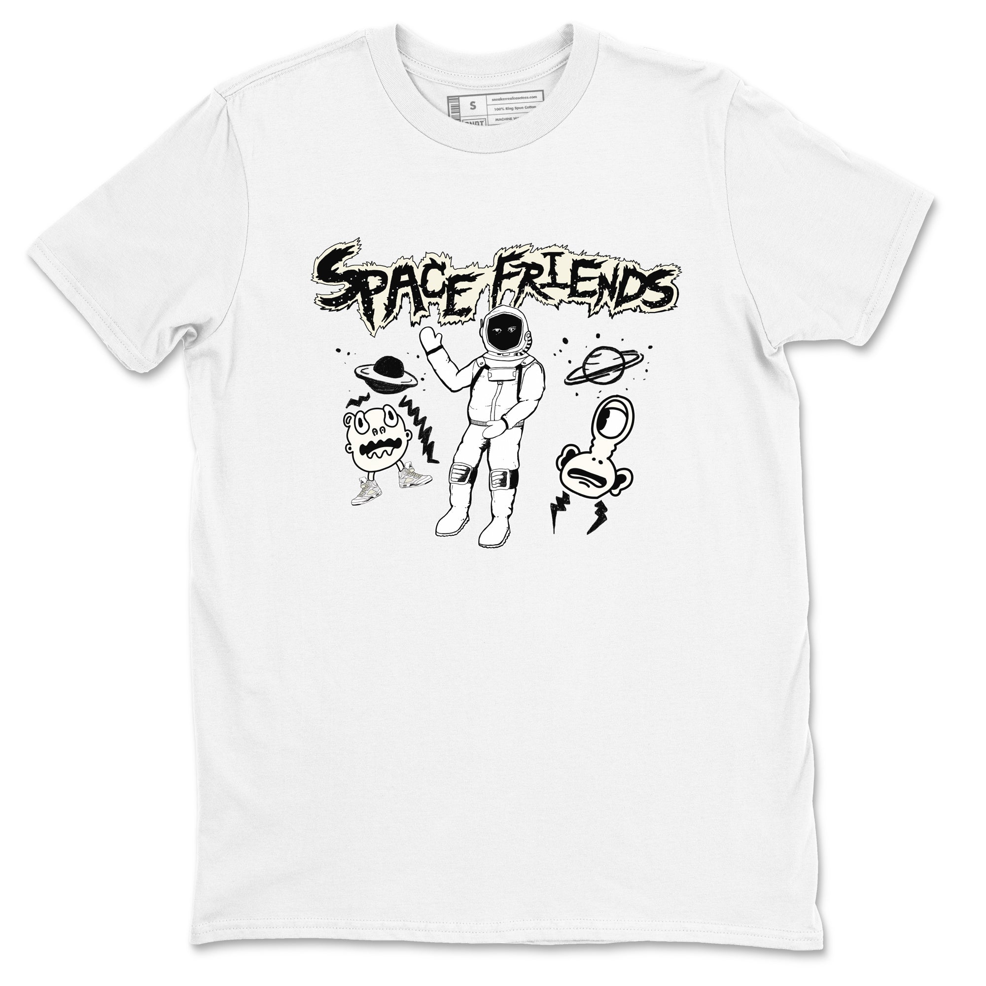 Air Jordan 5 Sail shirt to match jordans Space Friends sneaker tees Jordan 5 SE Sail Streetwear Brand Drip Gear Zone unisex cotton White 2 crew neck shirt