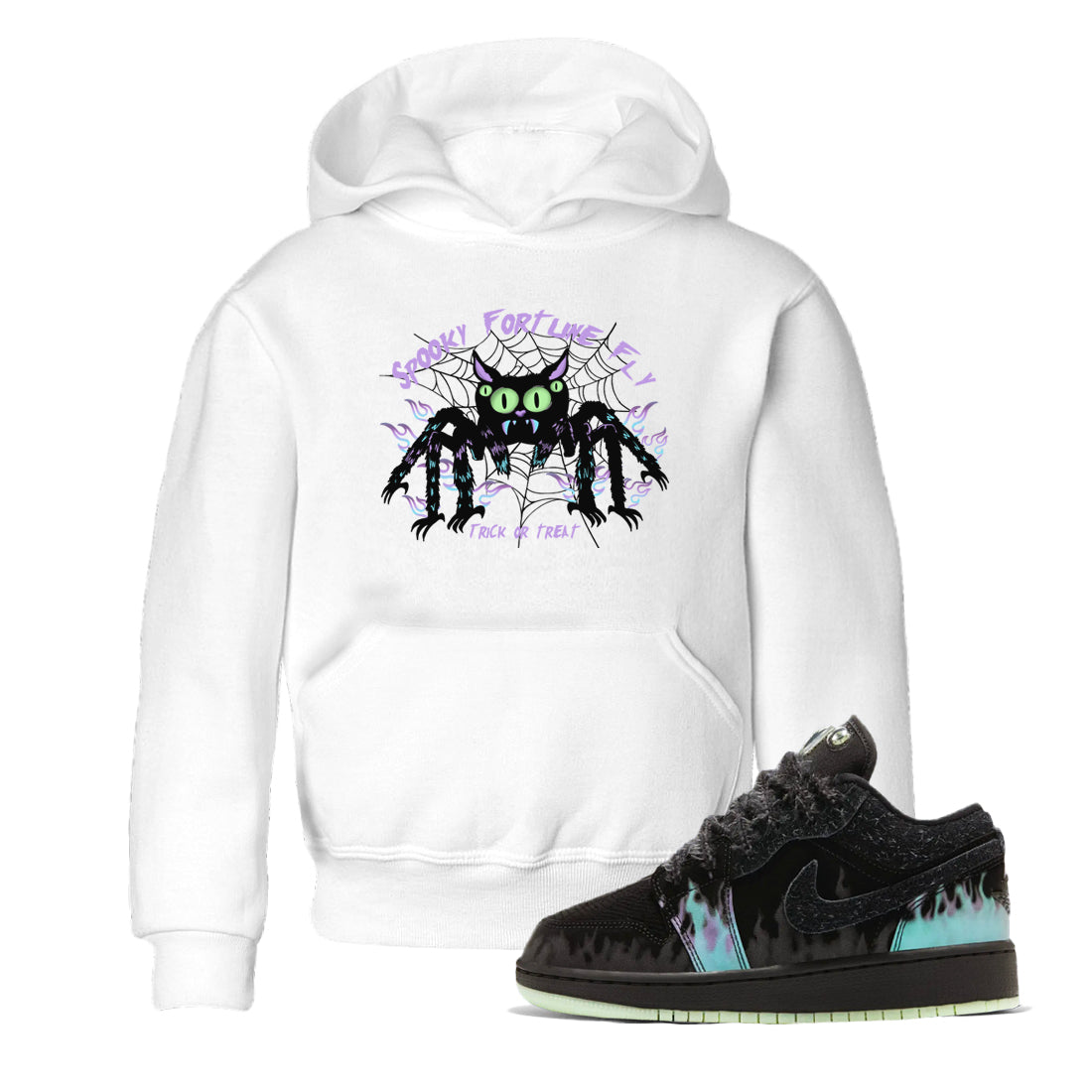 1s Fortune Fly shirts to match jordans Spooky Fortune Fly sneaker match tees Air Jordan 1 Fortune Fly match shoes to clothes Drip Gear Zone Youth Baby White 1 tee