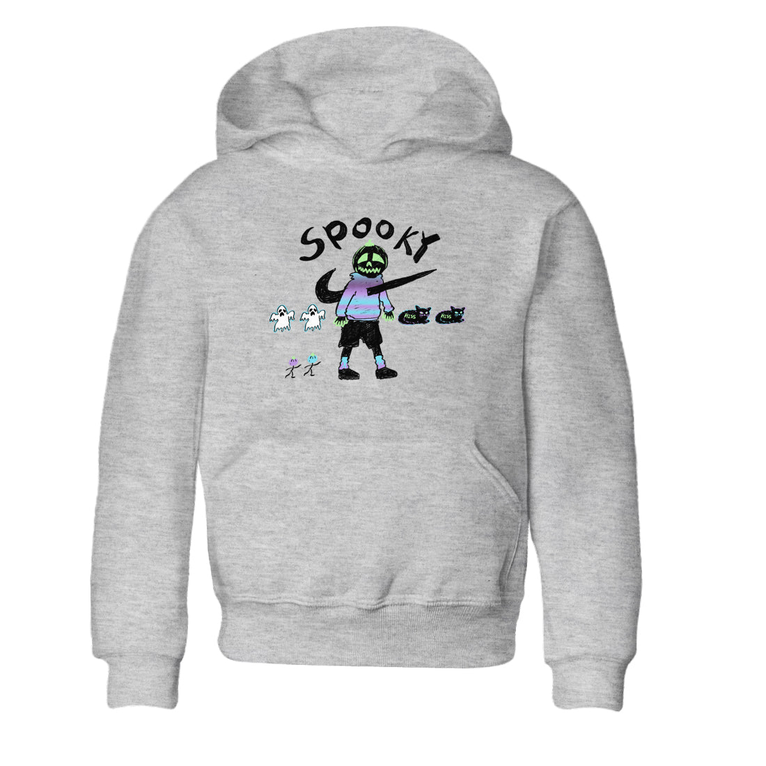 1s Fortune Fly shirts to match jordans Spooky Pumpkin sneaker match tees Air Jordan 1 Fortune Fly match shoes to clothes Drip Gear Zone Youth Baby Heather Grey 2 tee