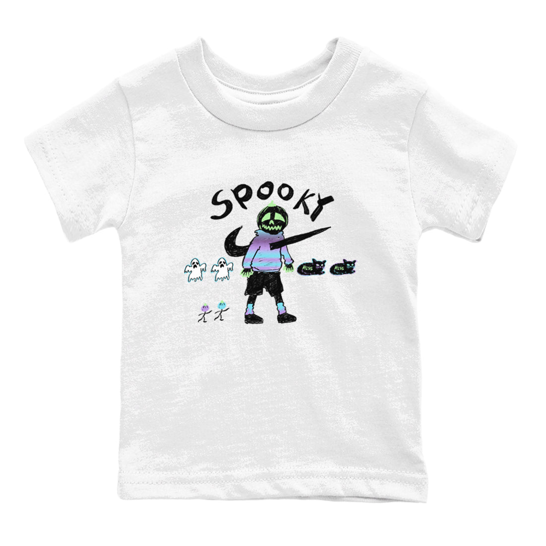 1s Fortune Fly shirts to match jordans Spooky Pumpkin sneaker match tees Air Jordan 1 Fortune Fly match shoes to clothes Drip Gear Zone Youth Baby White 2 tee