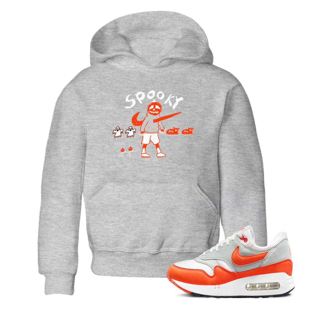 Air Max 1 OG '86 'Summit White and Cosmic Clay shirts to match jordans Spooky Pumpkin sneaker match tees Air Max 1 Cosmic Clay match shoes to clothes Drip Gear Zone Youth Baby Heather Grey 1 tee