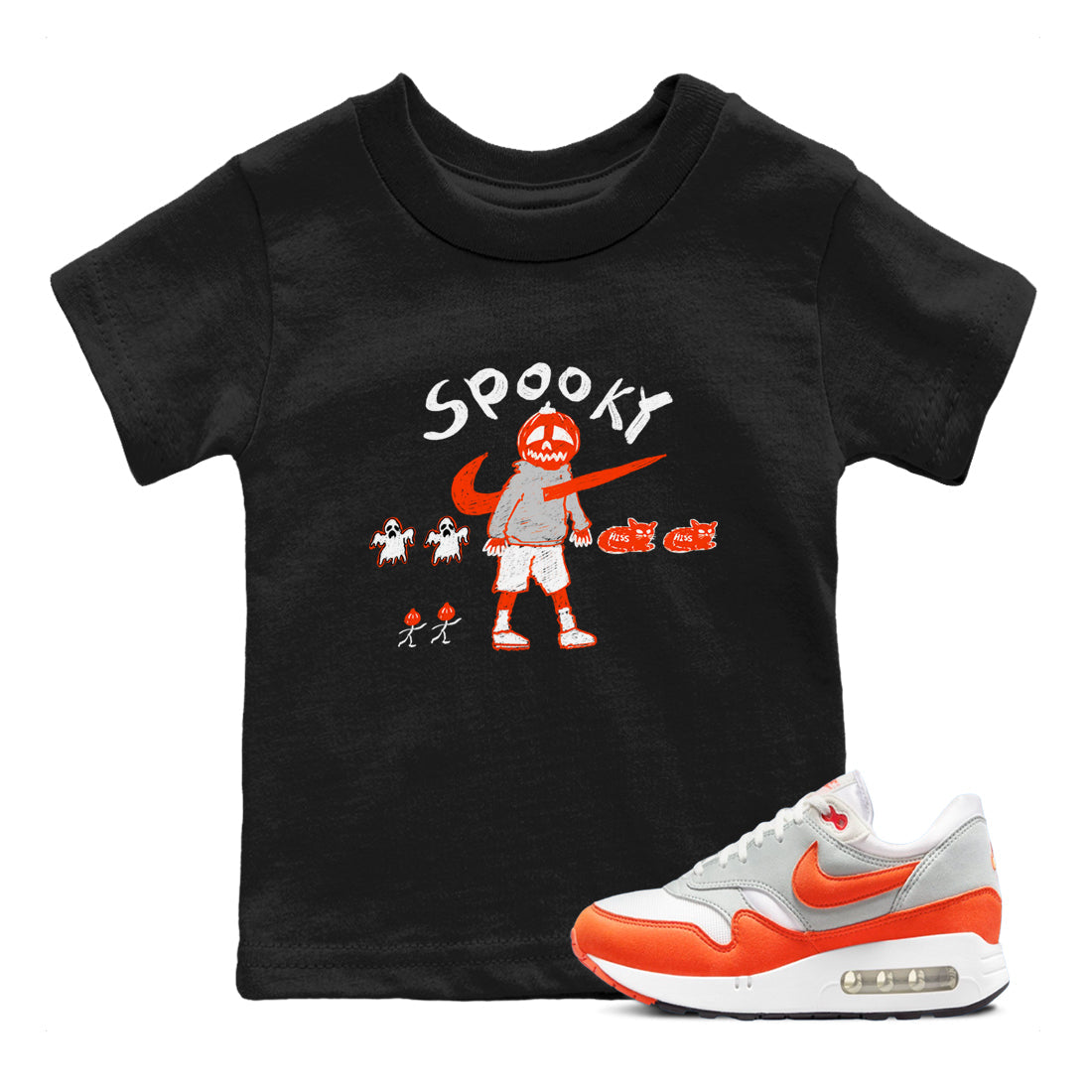 Air Max 1 OG '86 'Summit White and Cosmic Clay shirts to match jordans Spooky Pumpkin sneaker match tees Air Max 1 Cosmic Clay match shoes to clothes Drip Gear Zone Youth Baby Black 1 tee