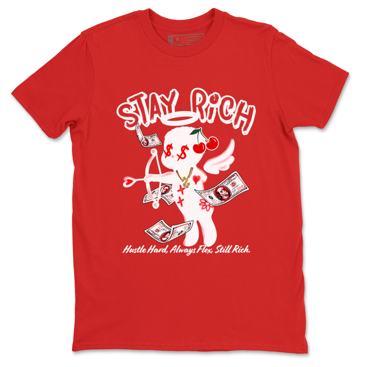11s Cherry shirts to match jordans Stay Rich sneaker match tees Air Jordan 11 Retro Cherry match shoes to clothes Drip Gear Zone unisex cotton Red 2 shirts