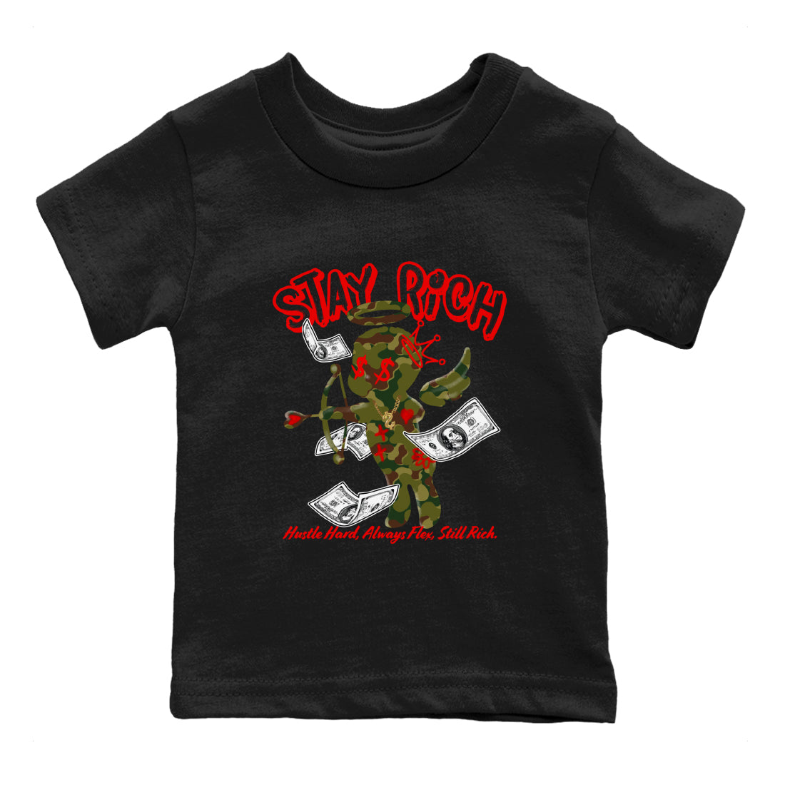 Air Max 90 Duck Camo shirts to match jordans Stay Rich sneaker match tees Air Max 90 Reverse Duck Camo match shoes to clothes Drip Gear Zone Youth Baby Black 2 tee