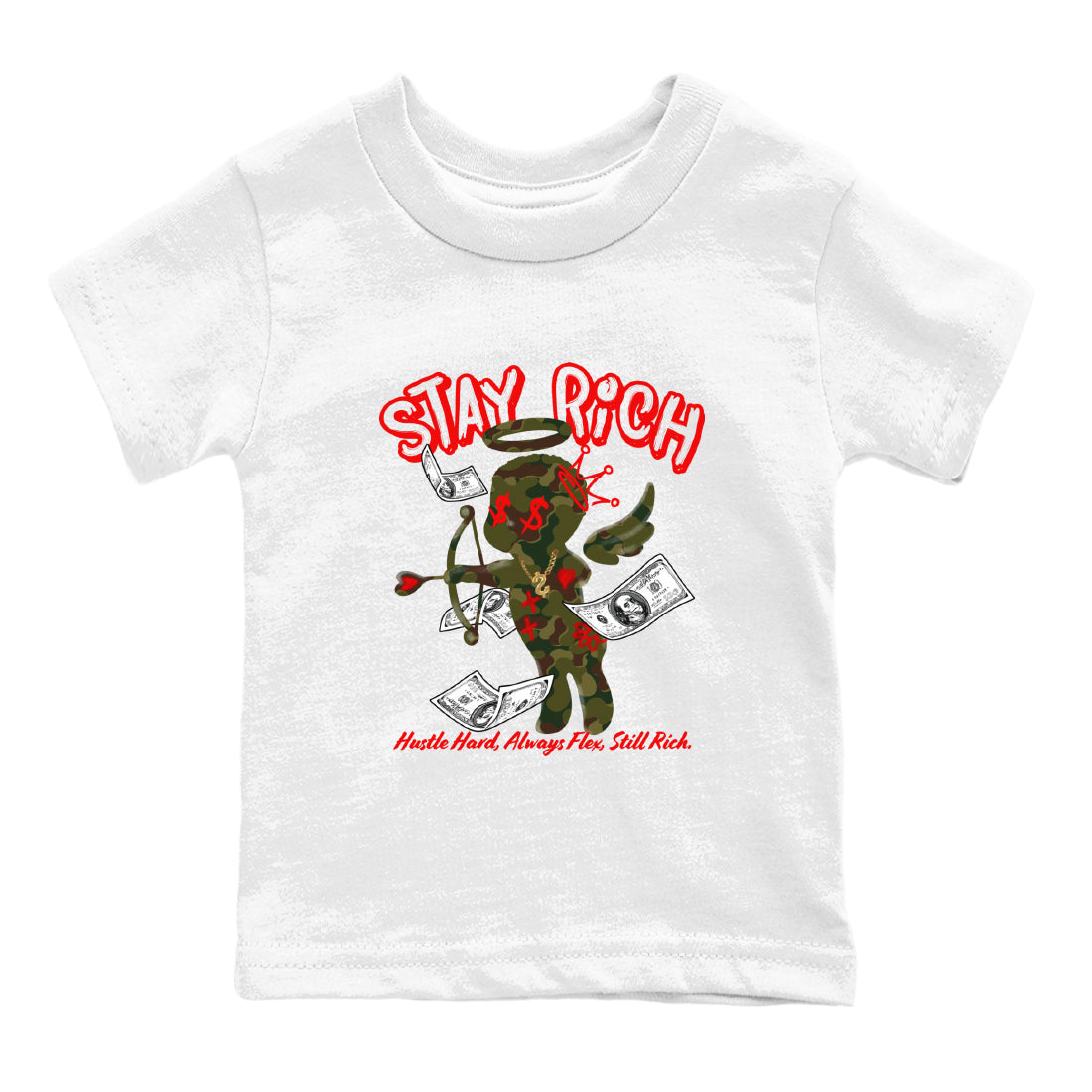 Air Max 90 Duck Camo shirts to match jordans Stay Rich sneaker match tees Air Max 90 Reverse Duck Camo match shoes to clothes Drip Gear Zone Youth Baby White 2 tee