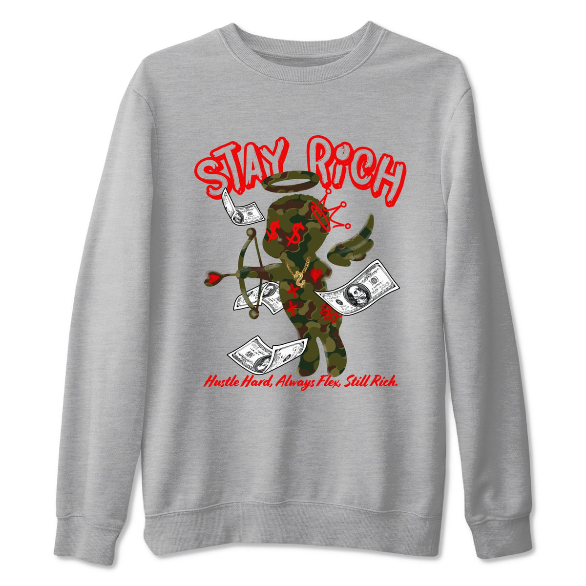 Air Max 90 Duck Camo shirts to match jordans Stay Rich sneaker match tees Air Max 90 Reverse Duck Camo match shoes to clothes Drip Gear Zone unisex cotton Heather Grey 2 shirts